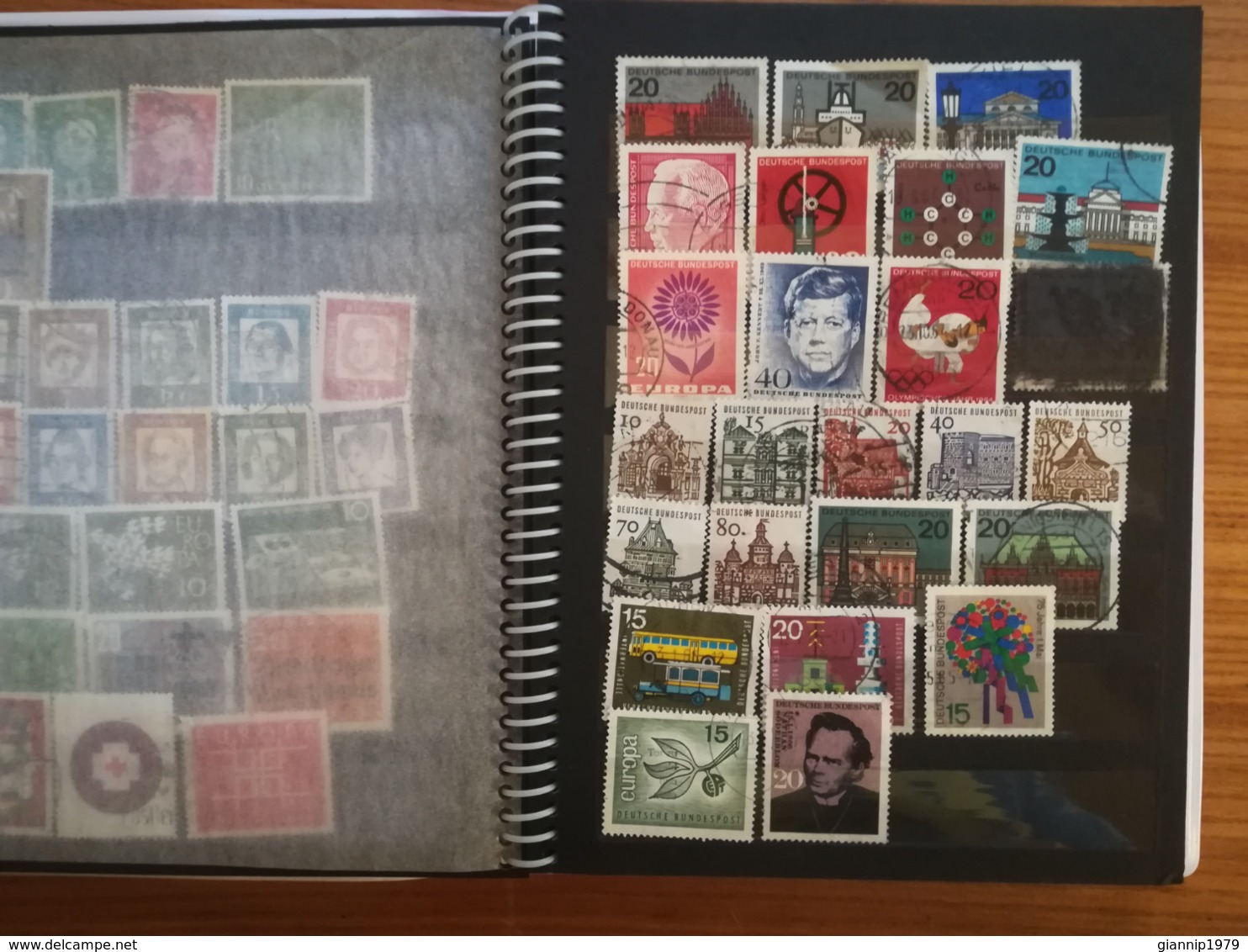 ALBUM FRANCOBOLLI STAMPS GERMANIA GERMANY DEUTSCHE GERMAN DAL 1875 AL 1978  USATI USED SERIE COMPLETE