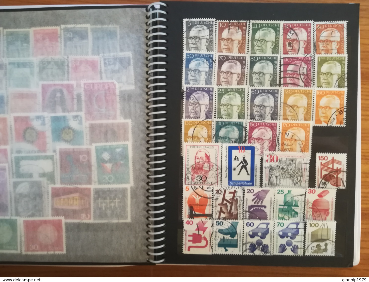 ALBUM FRANCOBOLLI STAMPS GERMANIA GERMANY DEUTSCHE GERMAN DAL 1875 AL 1978  USATI USED SERIE COMPLETE