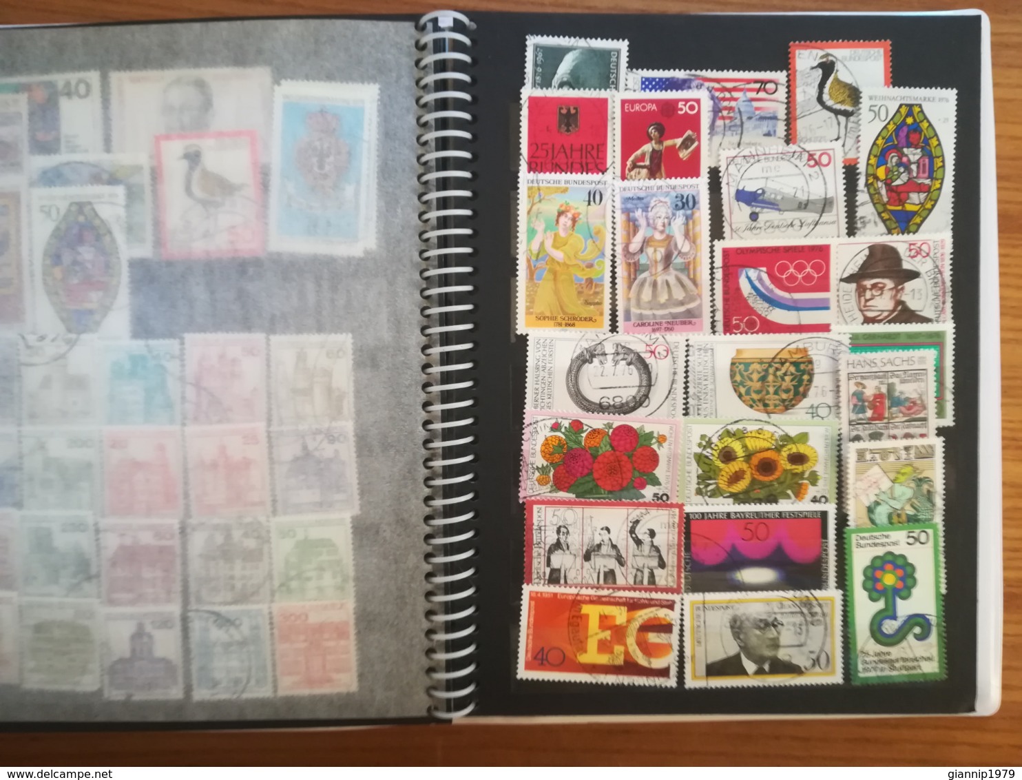 ALBUM FRANCOBOLLI STAMPS GERMANIA GERMANY DEUTSCHE GERMAN DAL 1875 AL 1978  USATI USED SERIE COMPLETE