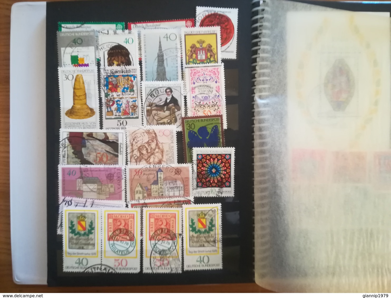 ALBUM FRANCOBOLLI STAMPS GERMANIA GERMANY DEUTSCHE GERMAN DAL 1875 AL 1978  USATI USED SERIE COMPLETE