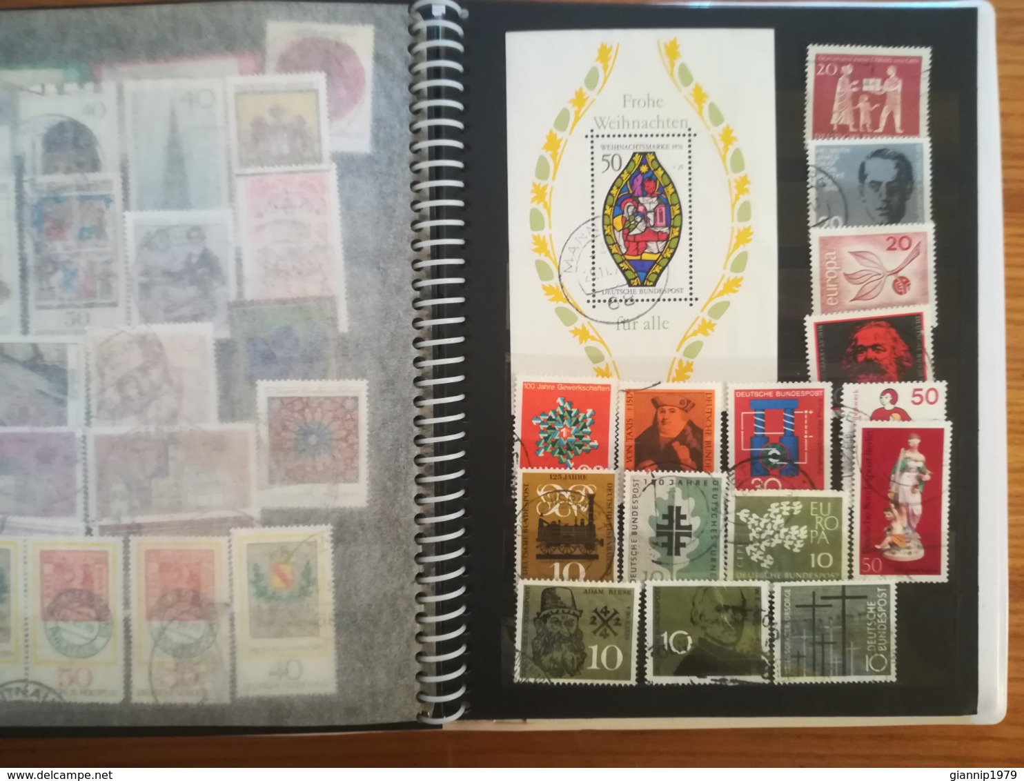 ALBUM FRANCOBOLLI STAMPS GERMANIA GERMANY DEUTSCHE GERMAN DAL 1875 AL 1978  USATI USED SERIE COMPLETE