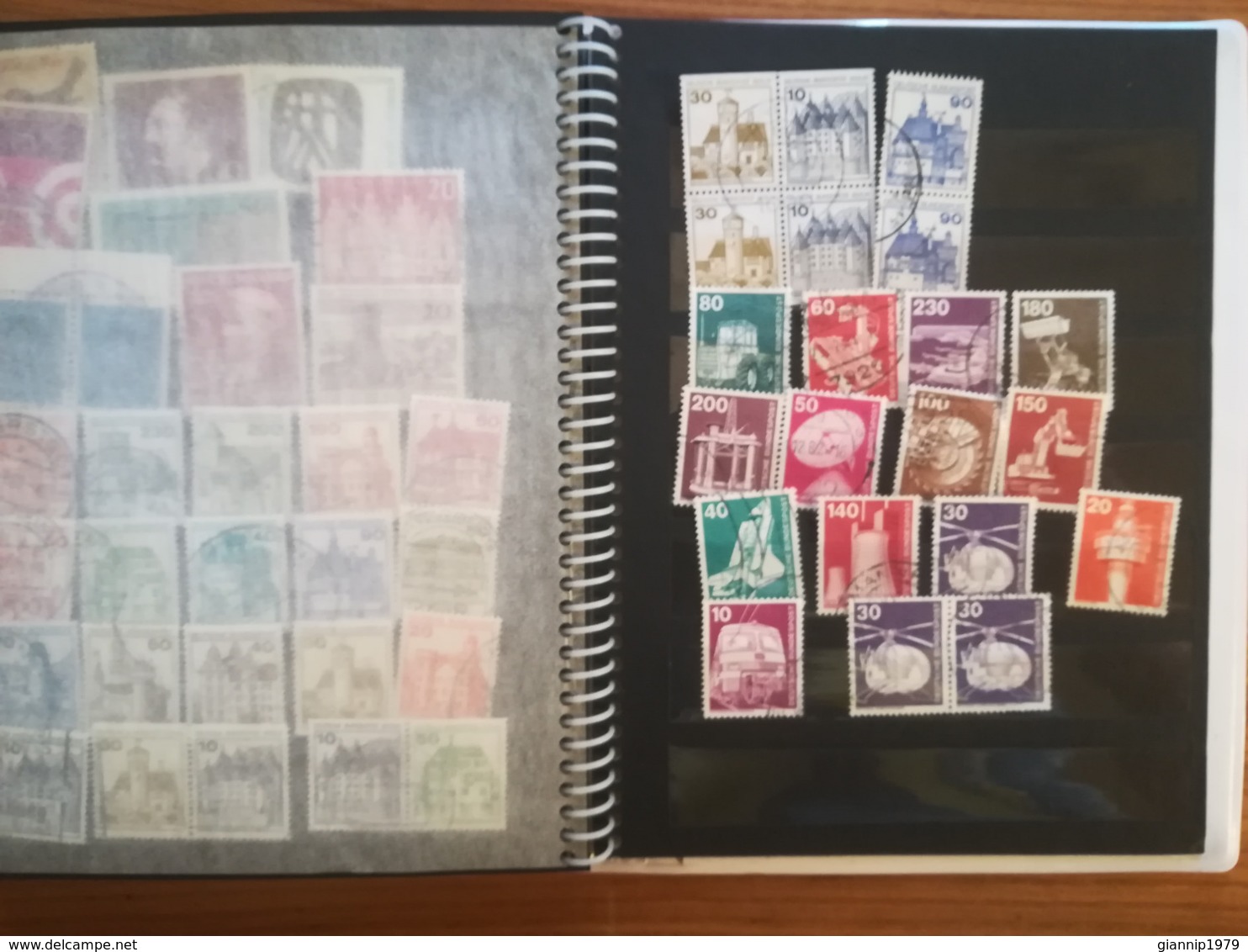 ALBUM FRANCOBOLLI STAMPS GERMANIA GERMANY DEUTSCHE GERMAN DAL 1875 AL 1978  USATI USED SERIE COMPLETE