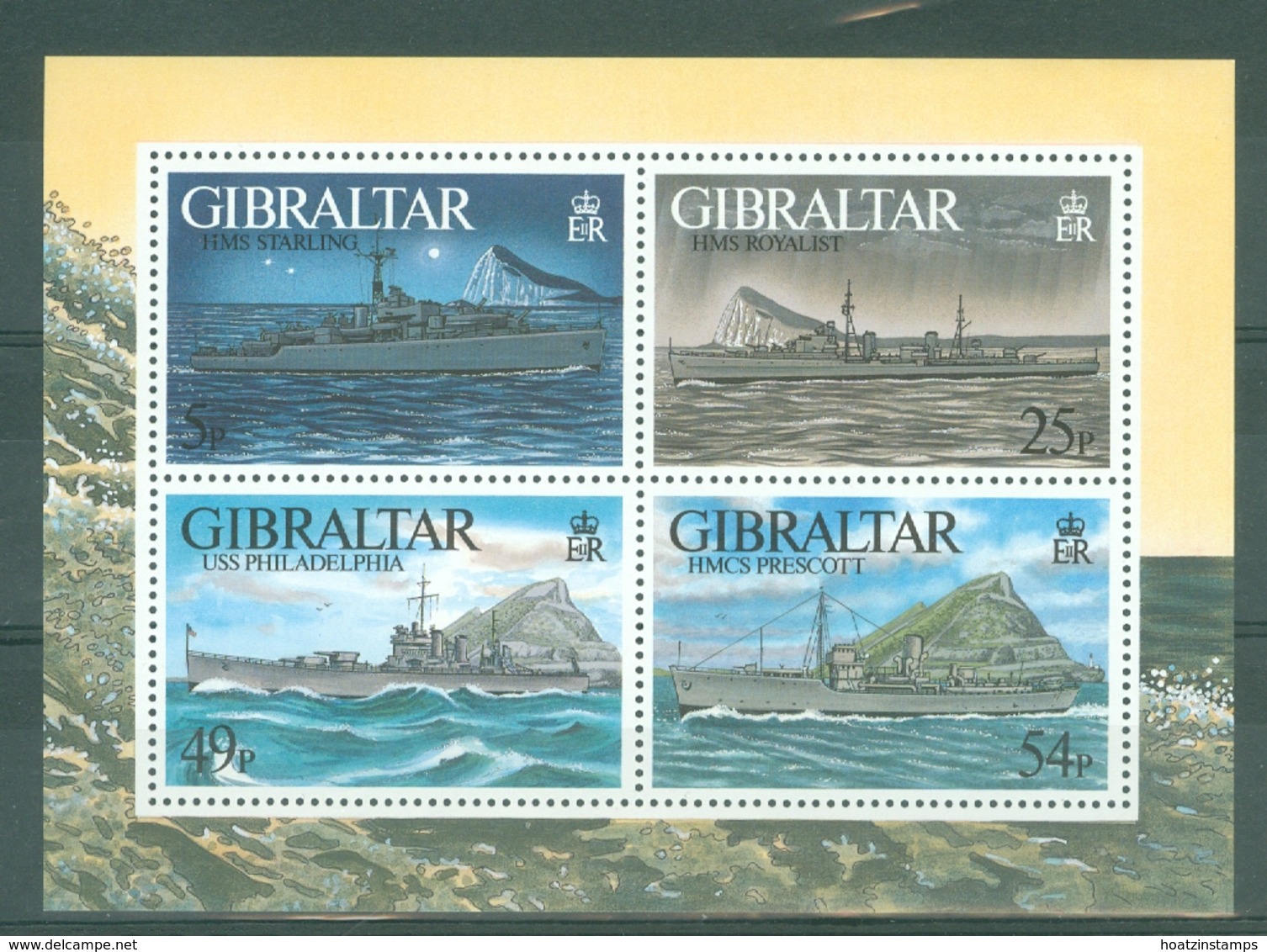 Gibraltar: 1996   WW II Warships (Series 4)   M/S  MNH - Gibraltar