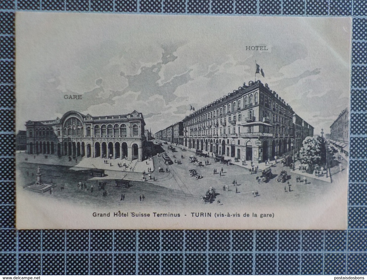 11.097) ITALIA Grand Hotel Suisse Torino Turin Vis-a-vis De La Gare - Bars, Hotels & Restaurants