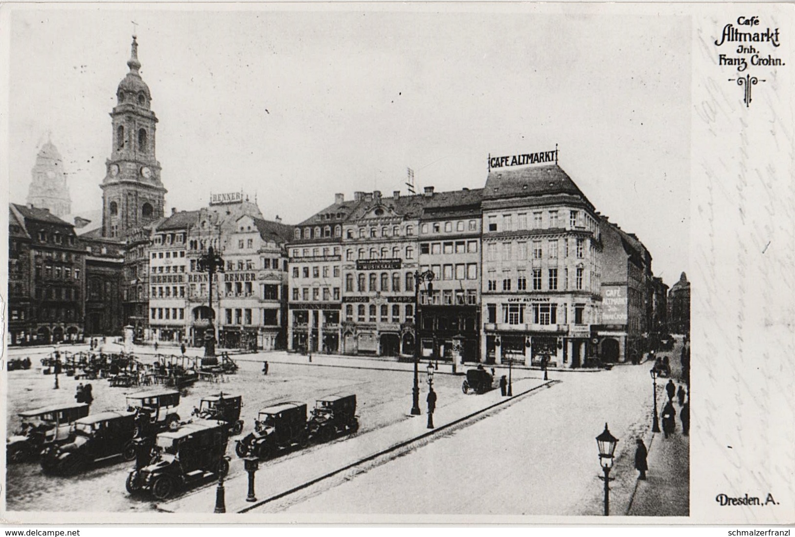 Repro Foto Dresden Altstadt Cafe Altmarkt Kreutzkamm Kaufhaus Renner Kreuzkirche Seestraße Schreibergasse Frohngasse - Sonstige & Ohne Zuordnung