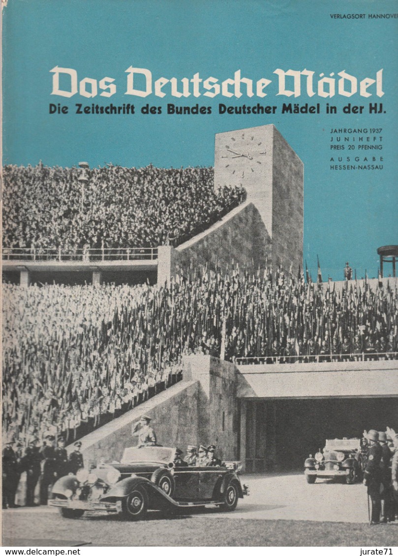 Das Deutsche Mädel, Juni 1937, BDM-Magazine For Hitler-Jugend,HJ, Jungmädel,JM,Hitler Youth,Jungvolk - Kids & Teenagers