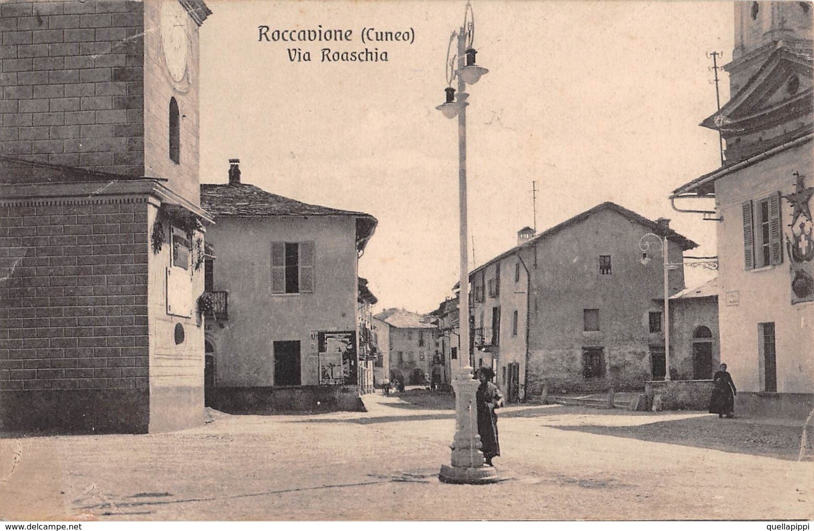 09591 "(CN) ROCCAVIONE - VIA ROASCHIA"  ANIMATA. CART NON SPED - Cuneo