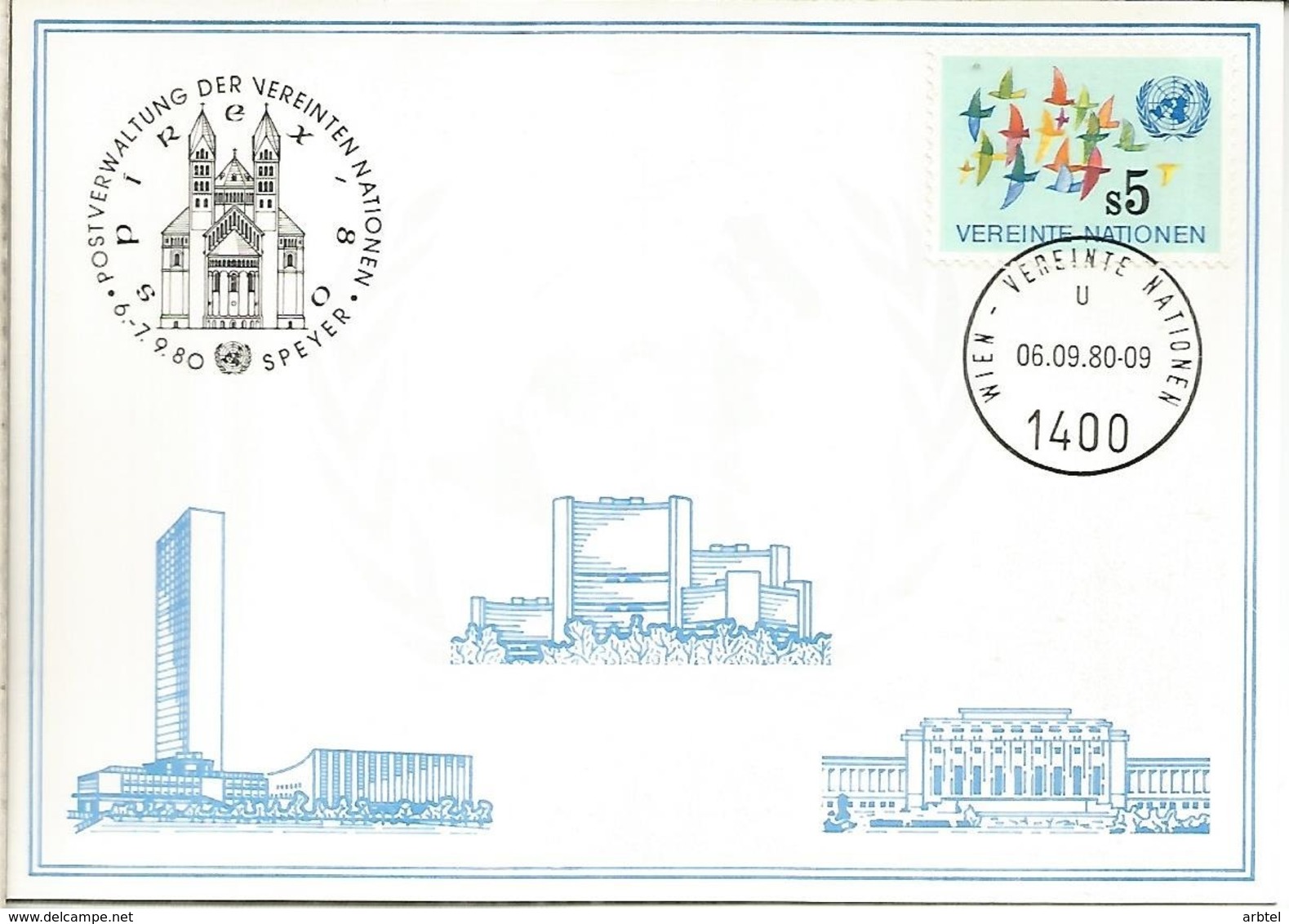 NACIONES UNIDAS UNITED NATIONS WIEN MAT SPEYER 1980 - Otros - Europa