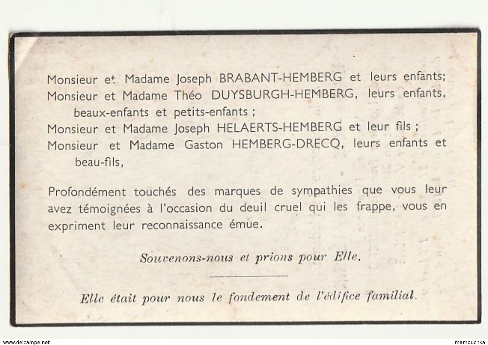 Décès Héloïse Marie Louise LEPINE Veuve Hemberg Et Ladrière Nivelles 1851 - 1939 - Images Religieuses