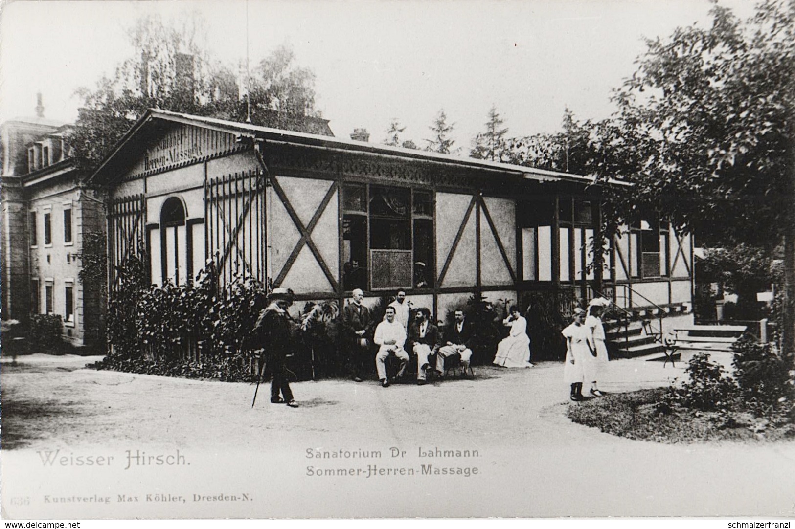 Repro Foto Dresden Weißer Hirsch Sanatorium Dr Lahmann Sommer Herren Massage Bautzner Straße Lahmannring Lahmannstraße - Sonstige & Ohne Zuordnung