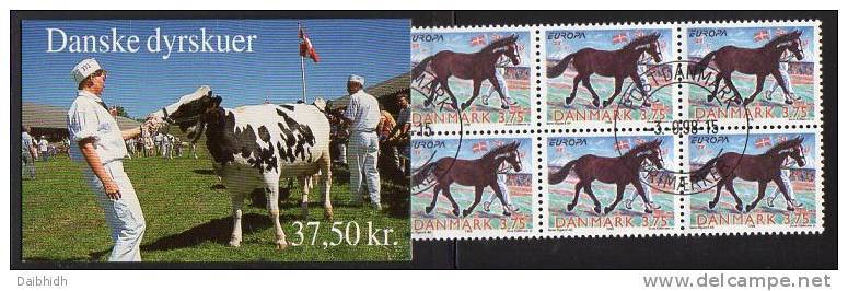 DENMARK 1998 Europa: Festivals Booklet S97 With Cancelled Stamps.  Michel 1188MH, SG SB191 - Libretti