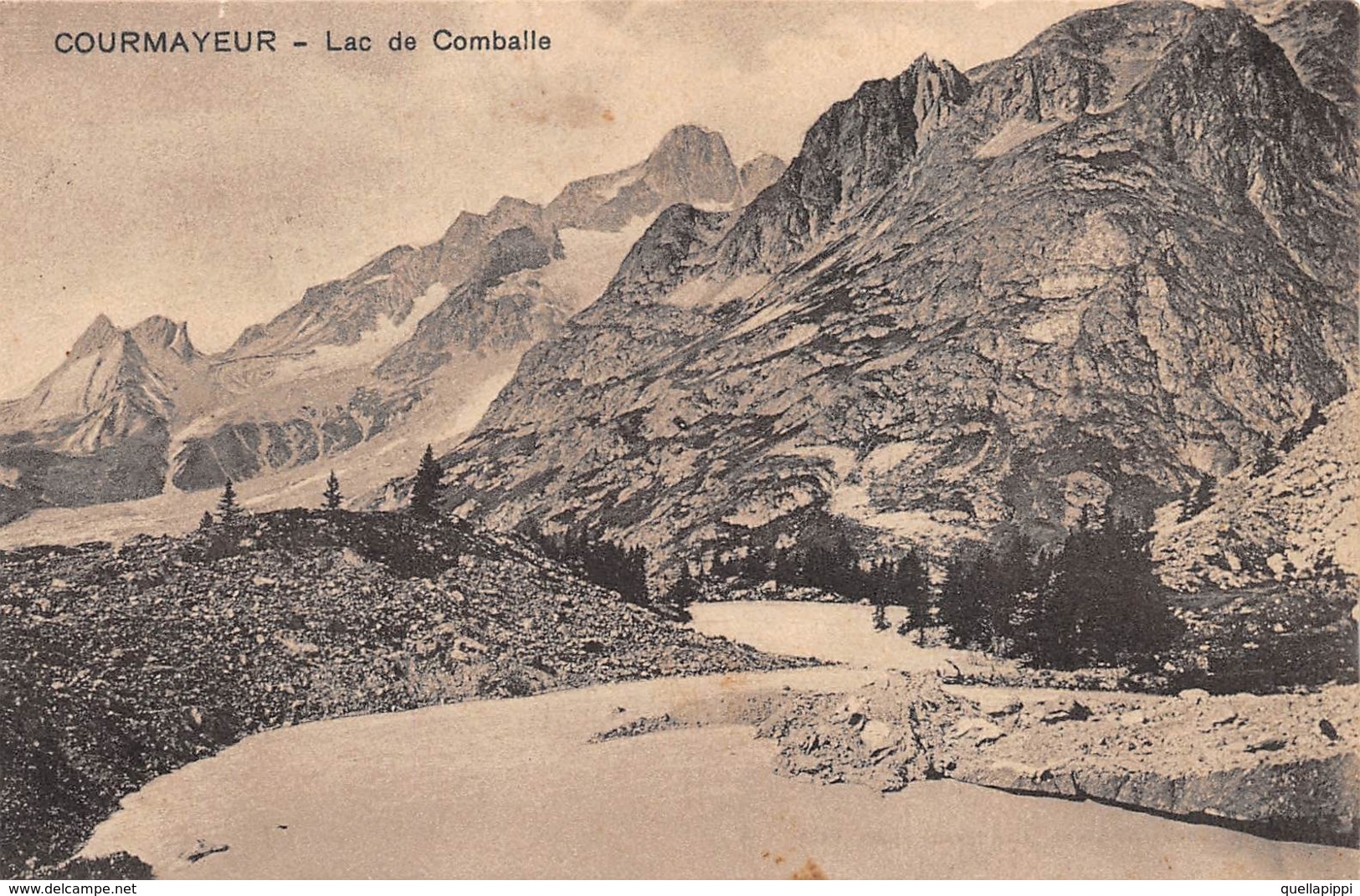 09624 "(AO) COURMAYEUR - LAC DE COMBALLA"  CART  SPED 1918 - Altri & Non Classificati