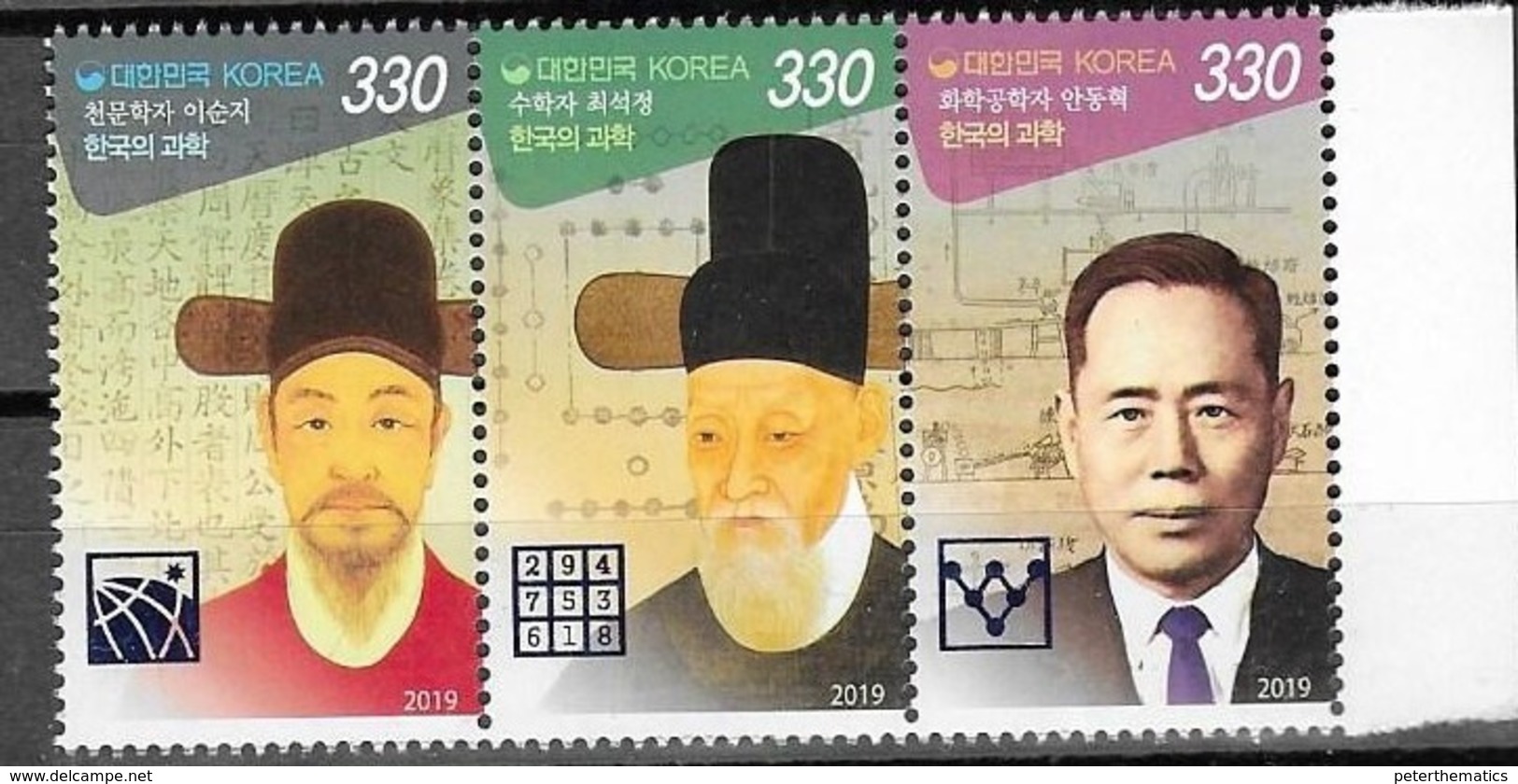 SOUTH KOREA, 2019, MNH, SCIENTISTS, 3v - Other & Unclassified