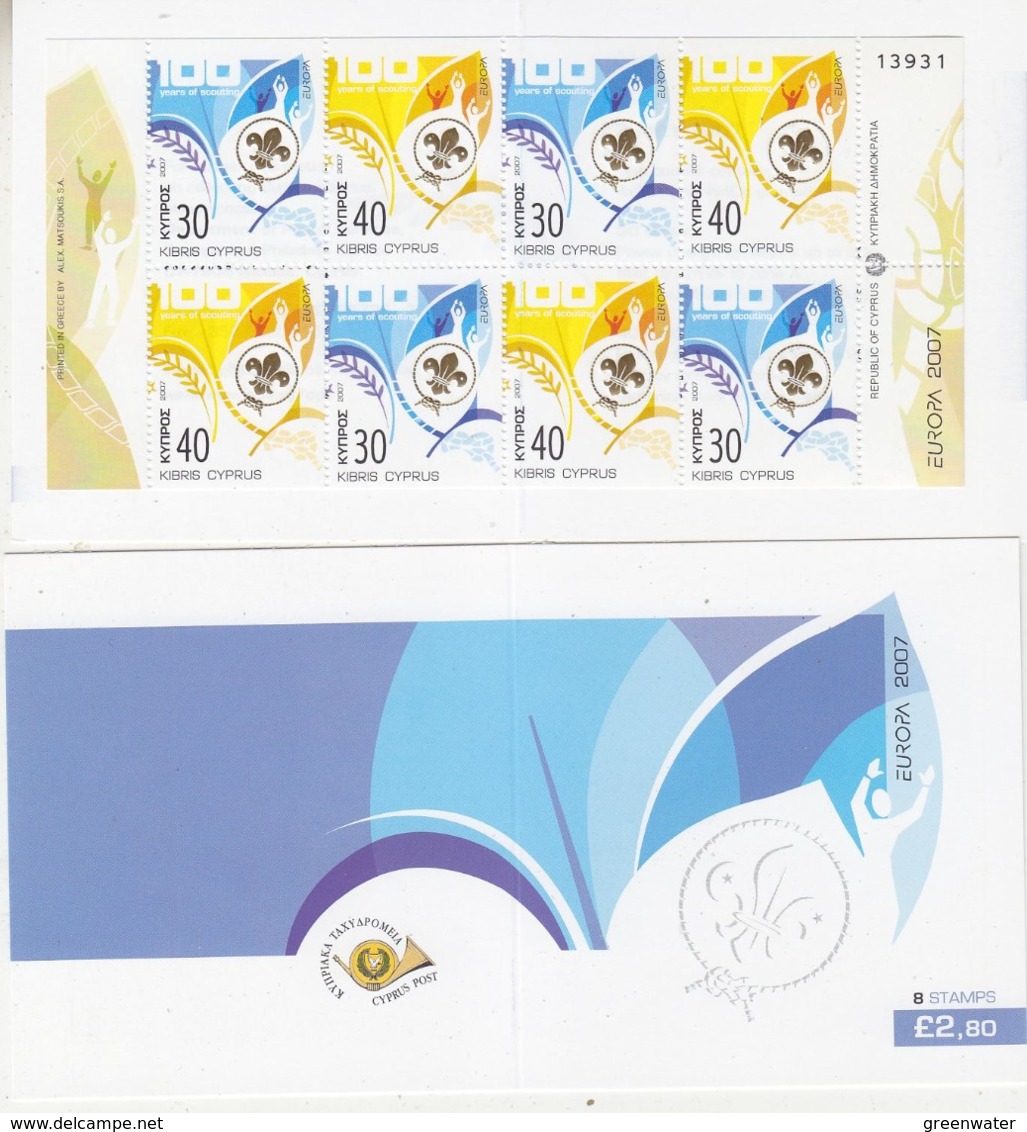 Europa Cept 2007 Cyprus  Booklet  ** Mnh (44718) Scouting - 2007