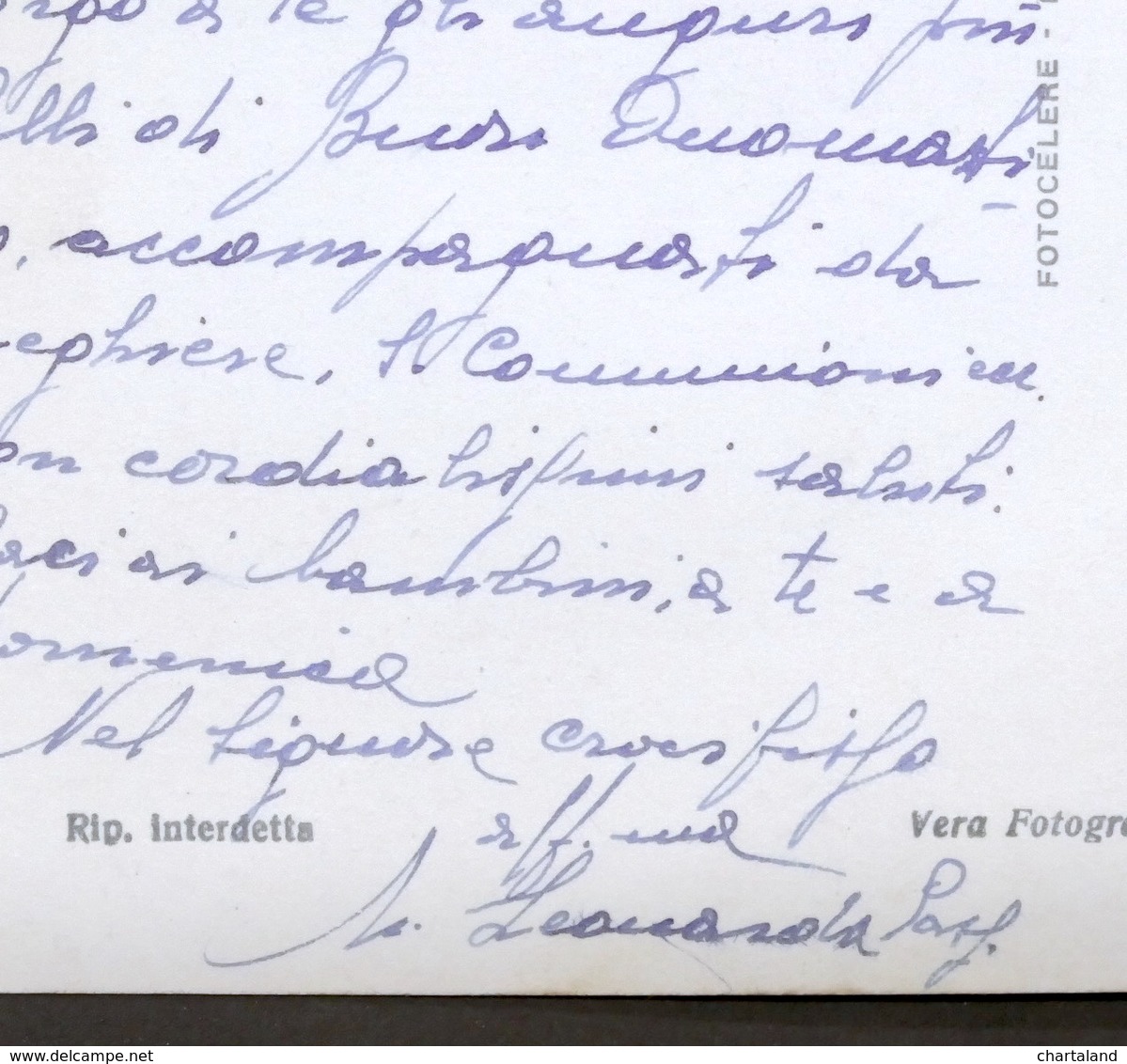 Autografo Beata Madre Leonarda Boidi Su Cartolina - 1950 - Otros & Sin Clasificación