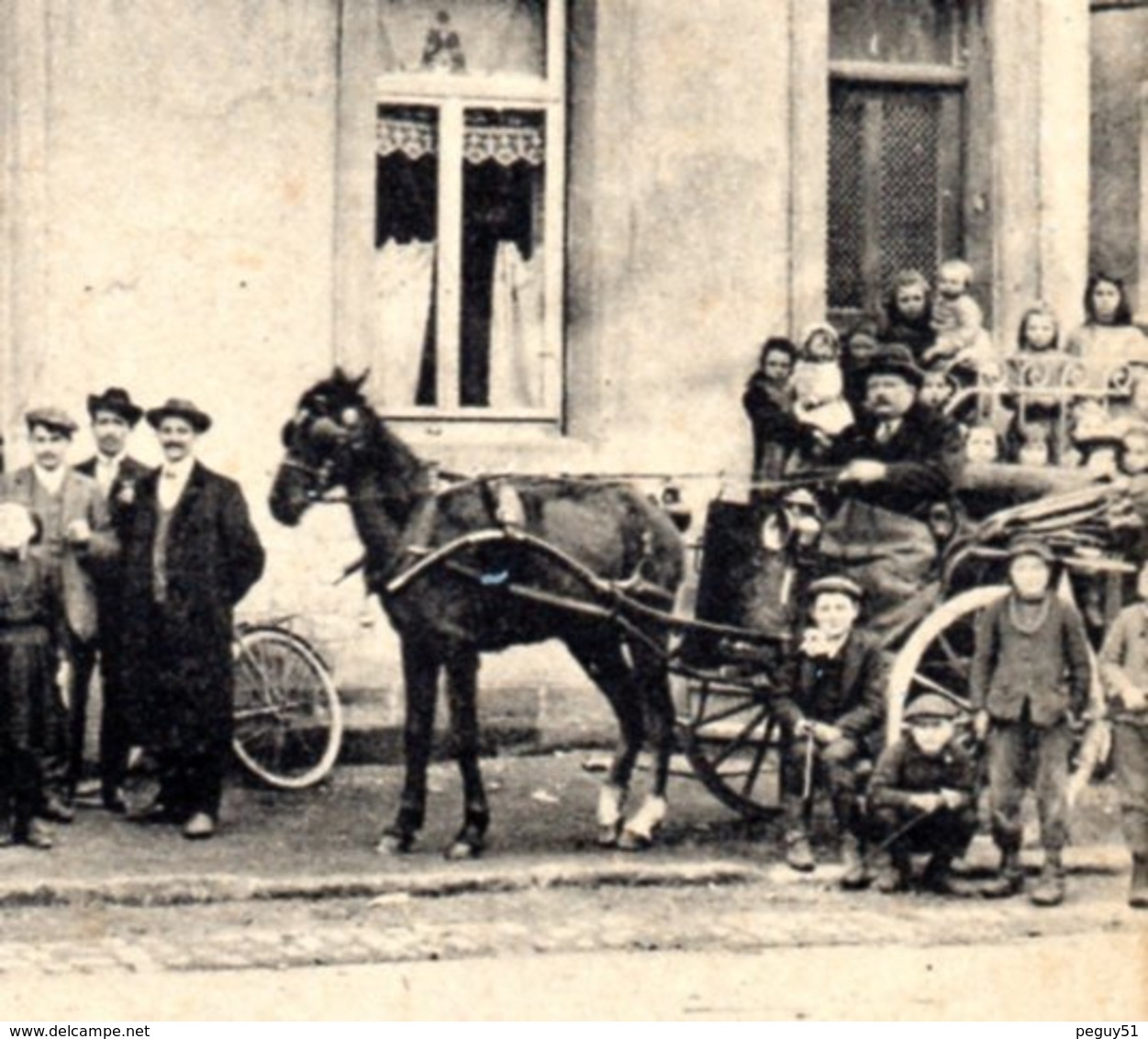 54. Crusnes-Village. Café-Restaurant Ch. Trinclet. Villerupt-Saulnes 1913 - Autres & Non Classés