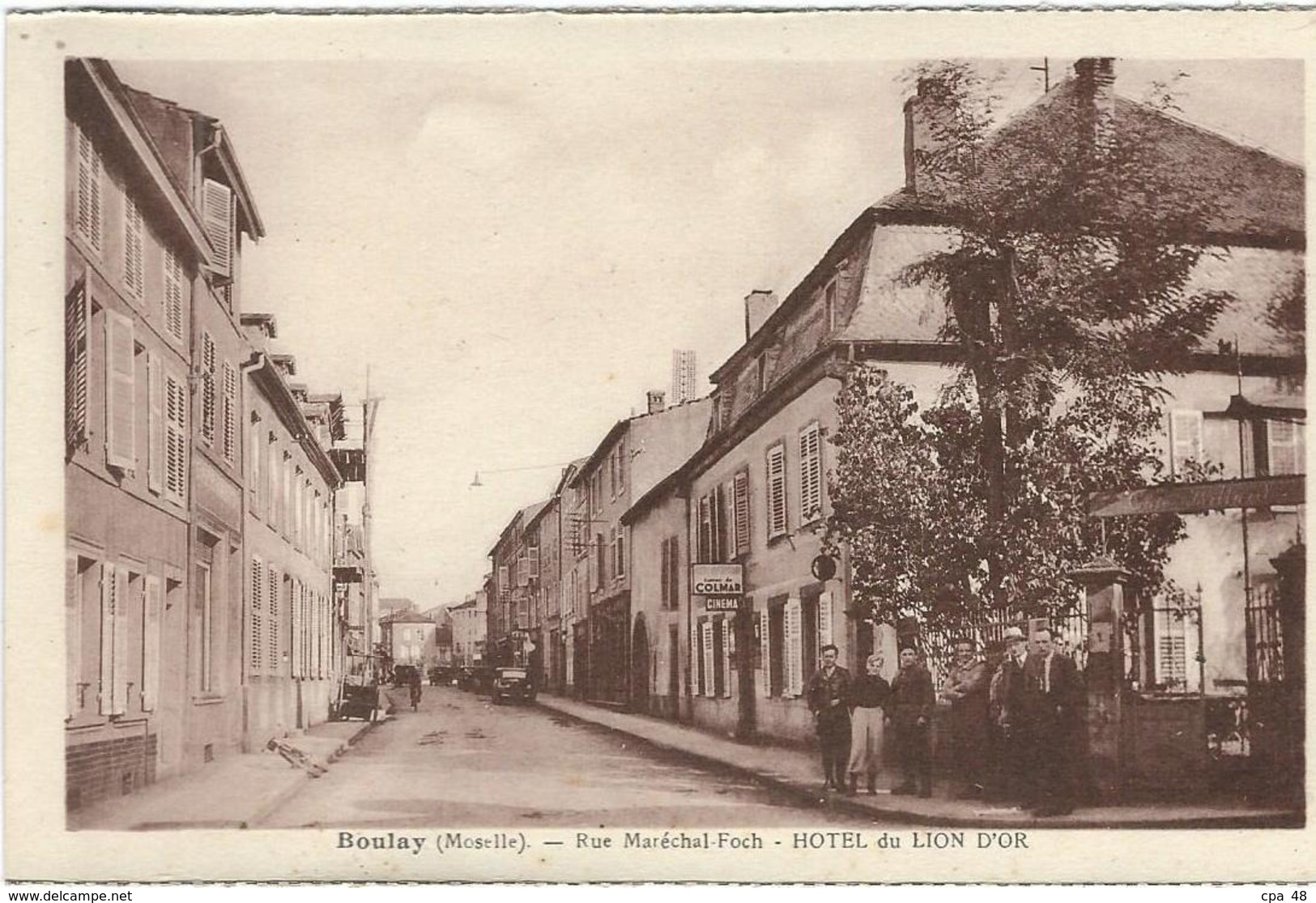 Moselle, Boulay : Rue Marechal Foch, Hotel Du Lion D'Or - Boulay Moselle