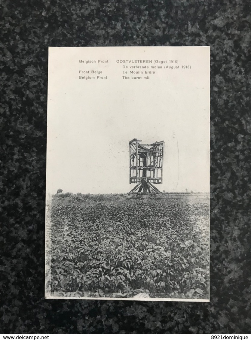 Vleteren / Oostvleteren (Oogst 1916 WW1) De Verbrande Molen Moulin Brûlé - Burnt Mill - Muhle - Front Belge - Vleteren