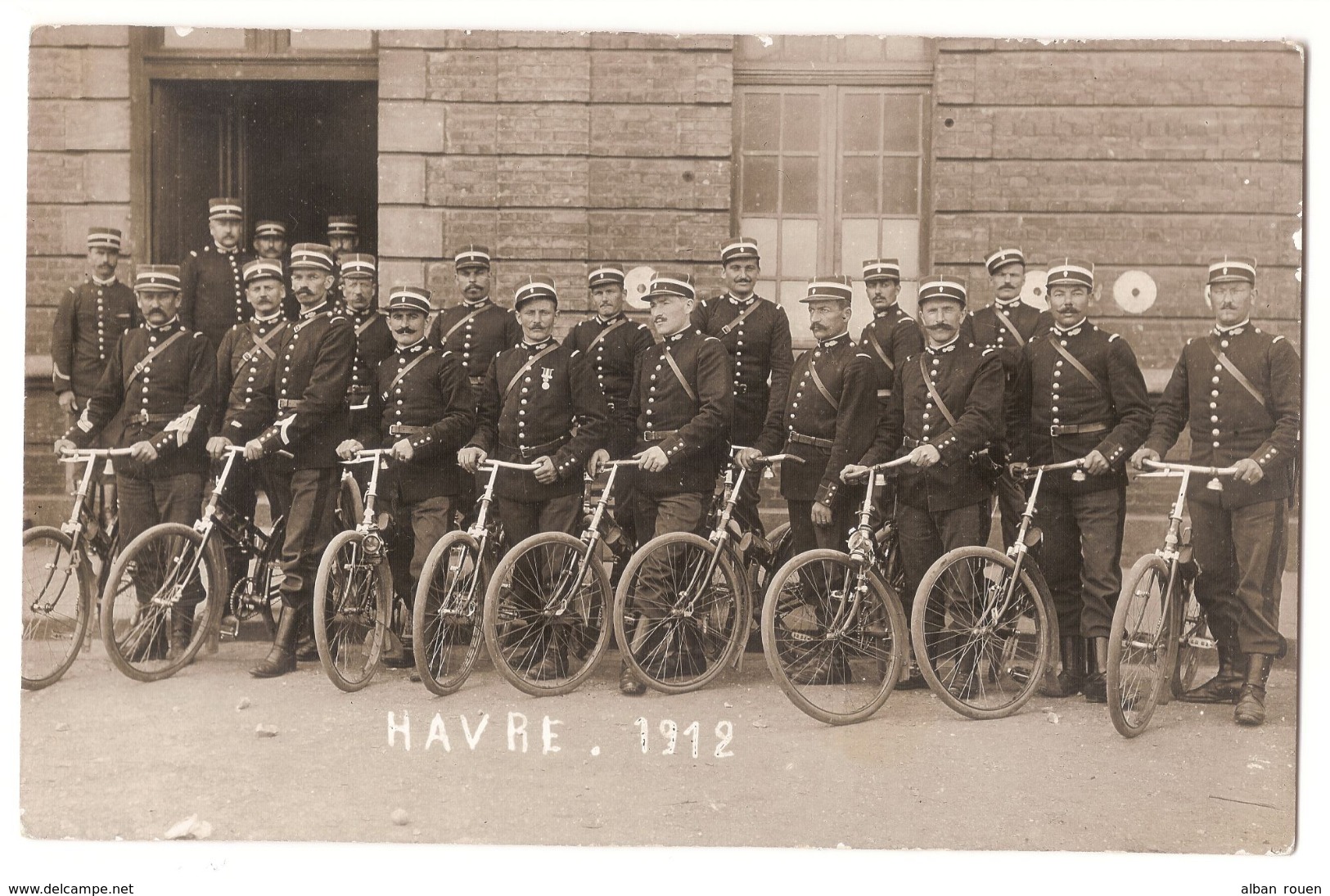 AN 120 - LE HAVRE - CARTE PHOTO - Gendarmes à Bicyclettes - 1912 - Unclassified