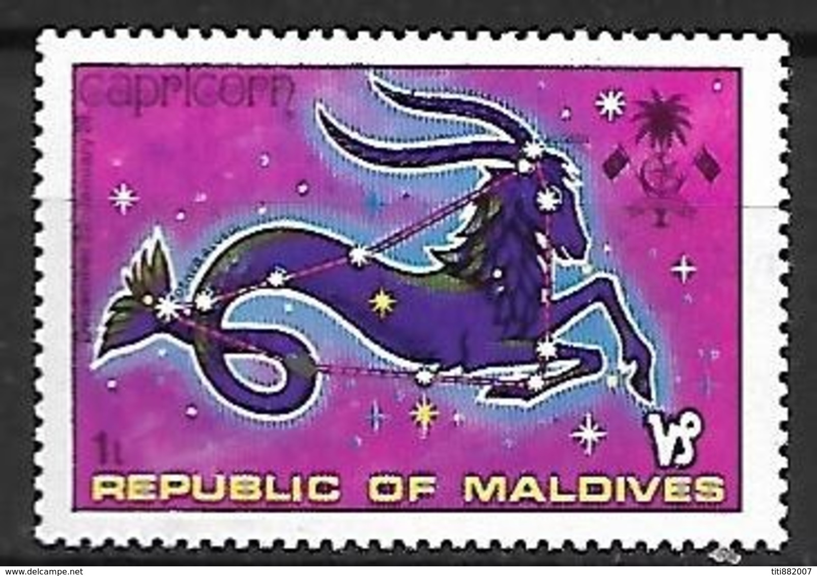 MALDIVES     -   Astrologie  /  Horoscope  /  Zodiaque.  Capricorne.  **. - Maldive (1965-...)