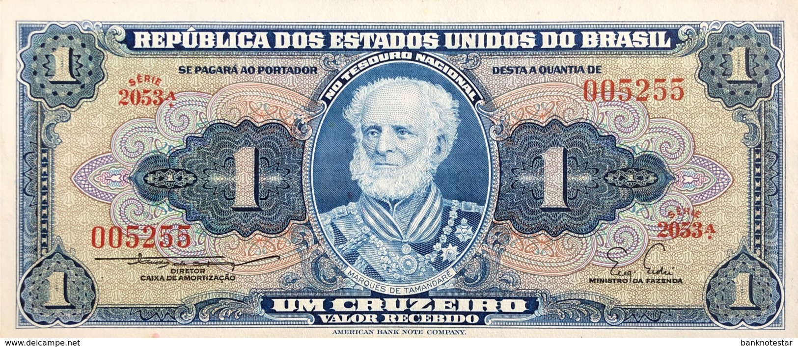 Brazil 1 Cruzeiro, P-150b (ND) - UNC - Brasilien