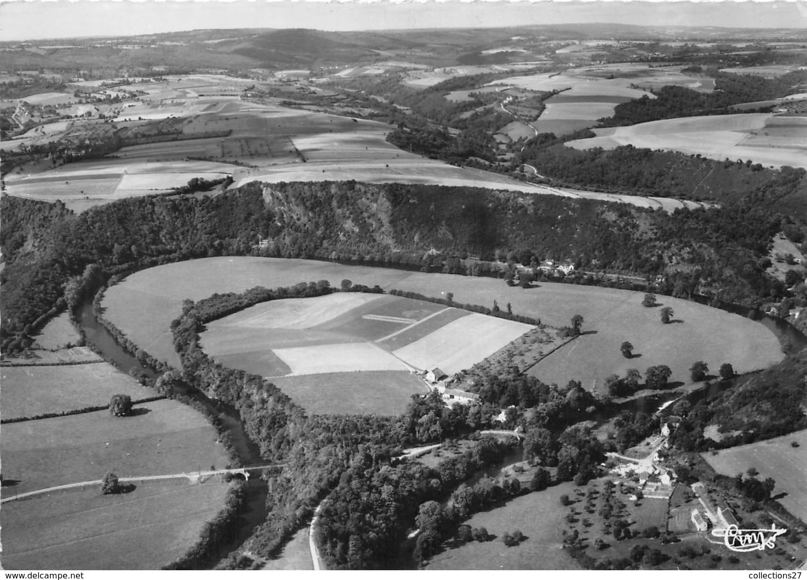 14-THURY-HARCOURT - LA BOUCLE DE L'ORNE VUE AERIENNE - Thury Harcourt