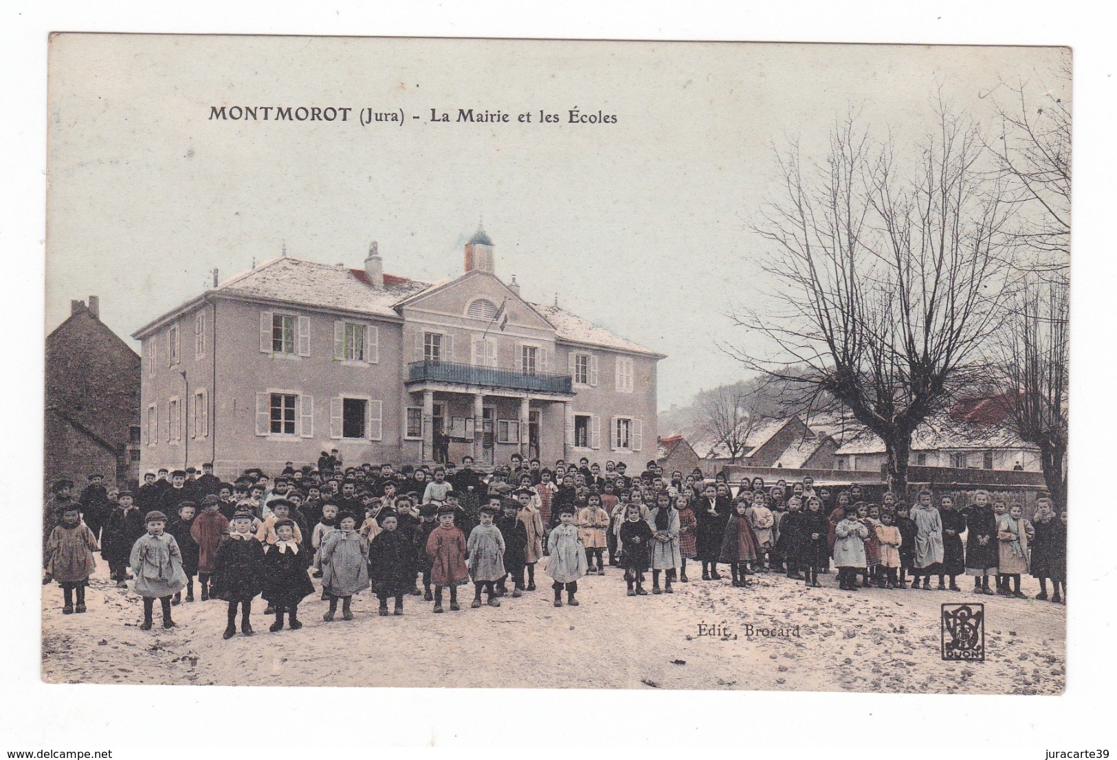 Montmorot.39.Jura.La Mairie Et Les Ecoles.1914 - Autres & Non Classés