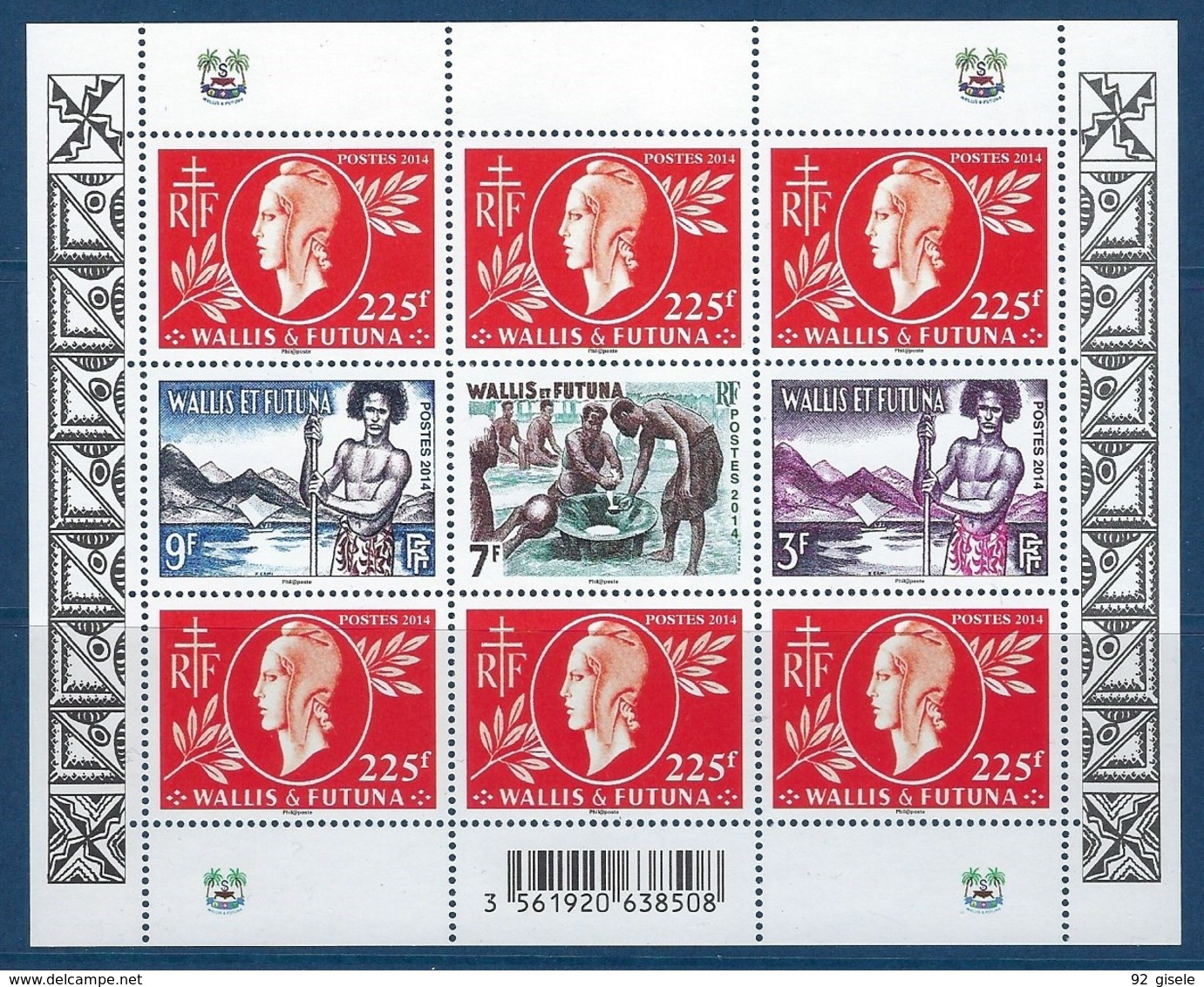 Wallis YT F828 Feuille " Réimpression Des Timbres Marianne " 2014 Neuf** - Unused Stamps