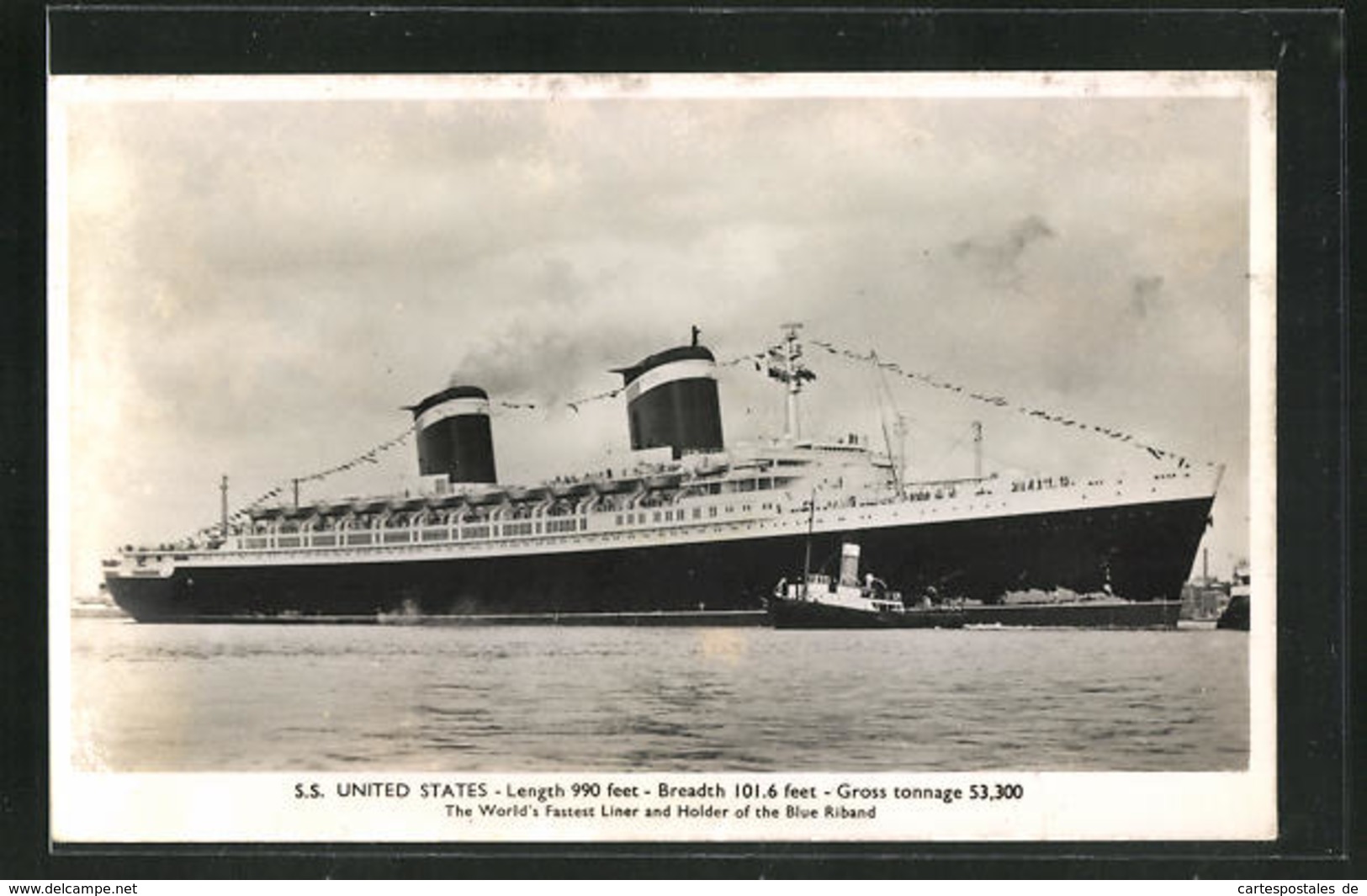 AK Passagierschiff S.S. United States Im Hafen - Steamers
