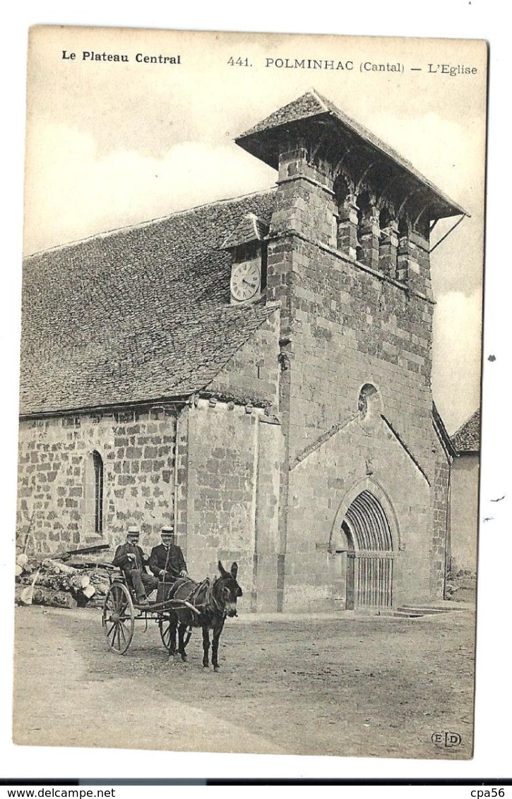 Village De POLMINHAC - Attelage D' âne (vers 1910) - VENTE DIRECTE X - Other & Unclassified