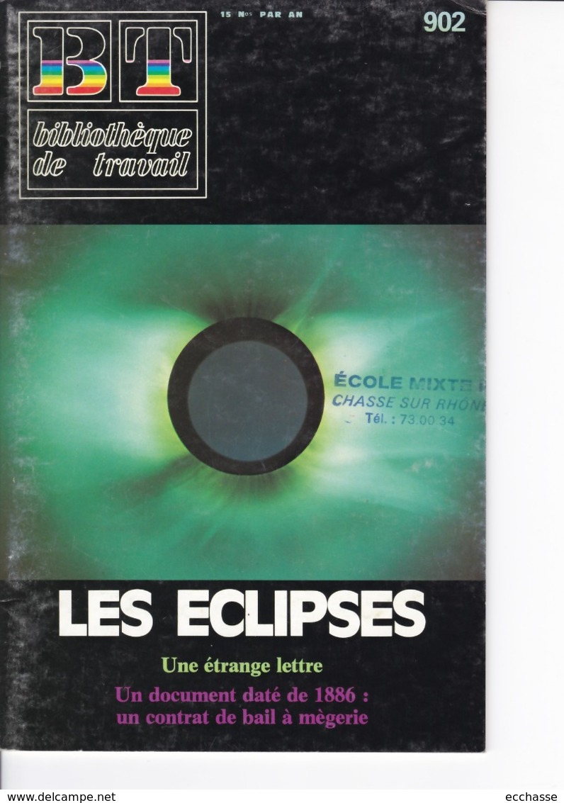 BT   Bibliothèque De Travail 902 Les éclipses - 6-12 Ans