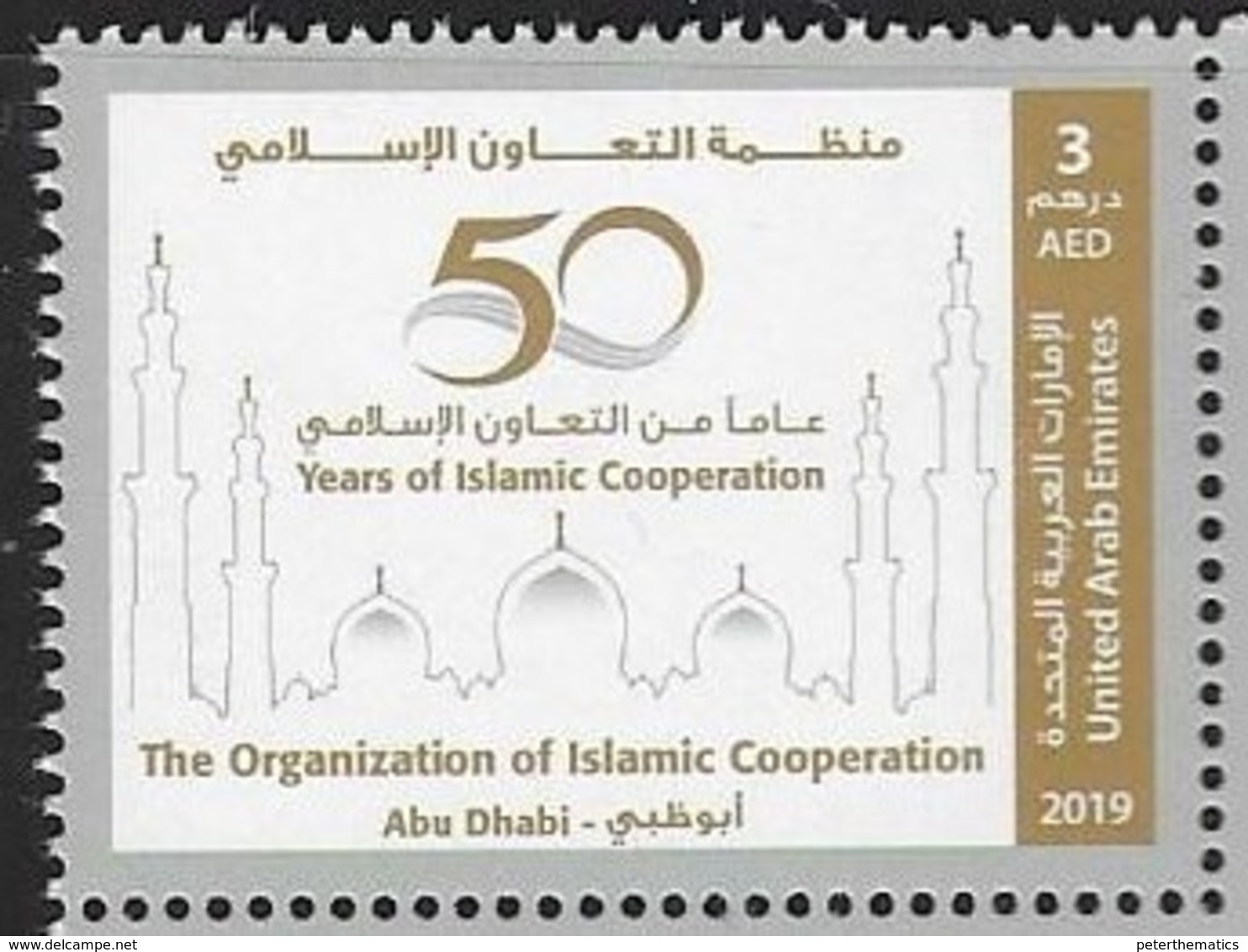 UAE, 2019, MNH, A50 YEARS OF ISLAMIC COOPERATION, MOSQUES,1v - Islam