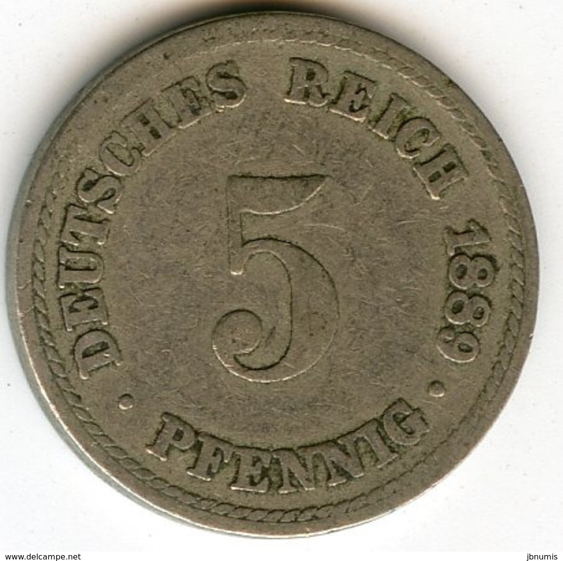 Allemagne Germany 5 Pfennig 1889 A J 3 KM 3 - 5 Pfennig