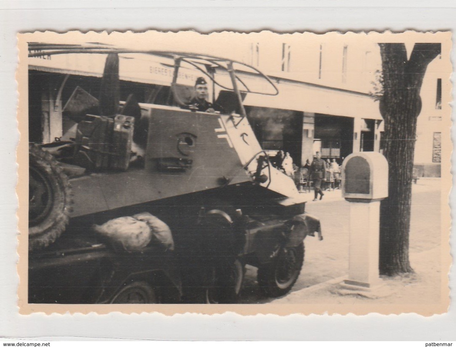 PHOTO ORIGINALE GUERRE 1939  1945 SOLDATS ALLEMAND VEHICULE BLINDE - 1939-45