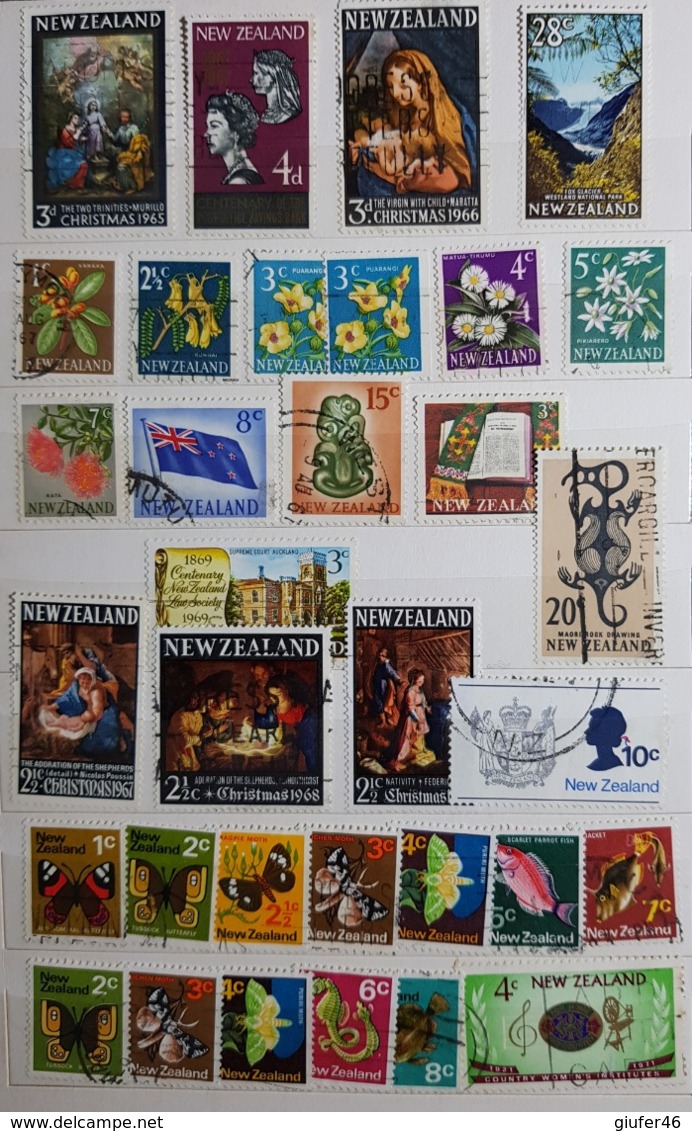 Nuova Zelanda - Collezione di otre 300 francobolli usati