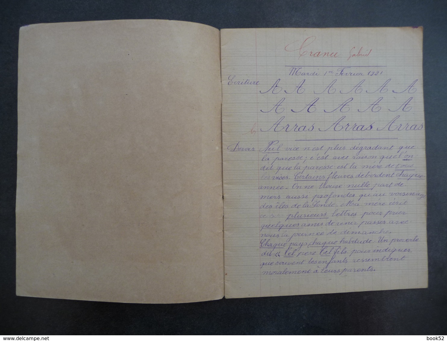 Ancien Protège-cahier Couverture "Les FORCES MORALES De La FRANCE 1914-1919" (CAHIER COMPLET) - Protège-cahiers