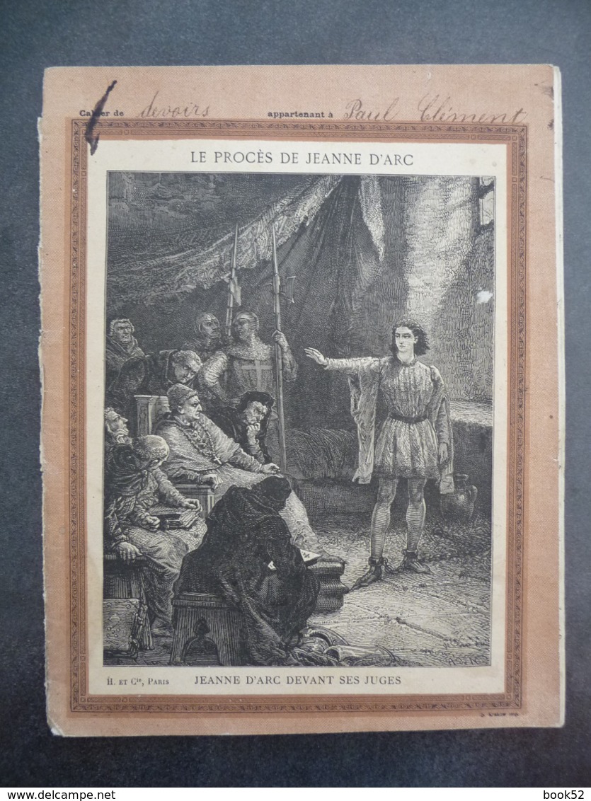 Ancien Protège-cahier Couverture "Le Procès De JEANNE D'ARC" (CAHIER COMPLET) - Protège-cahiers