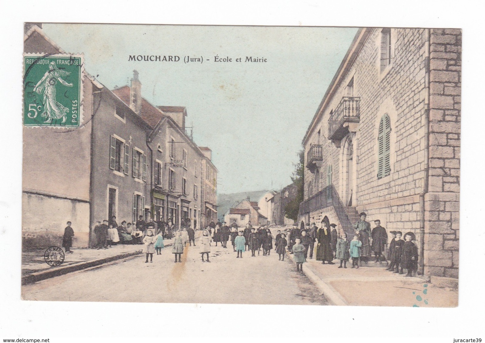 Mouchard.39.Jura.Ecole Et Mairie.1908 - Autres & Non Classés