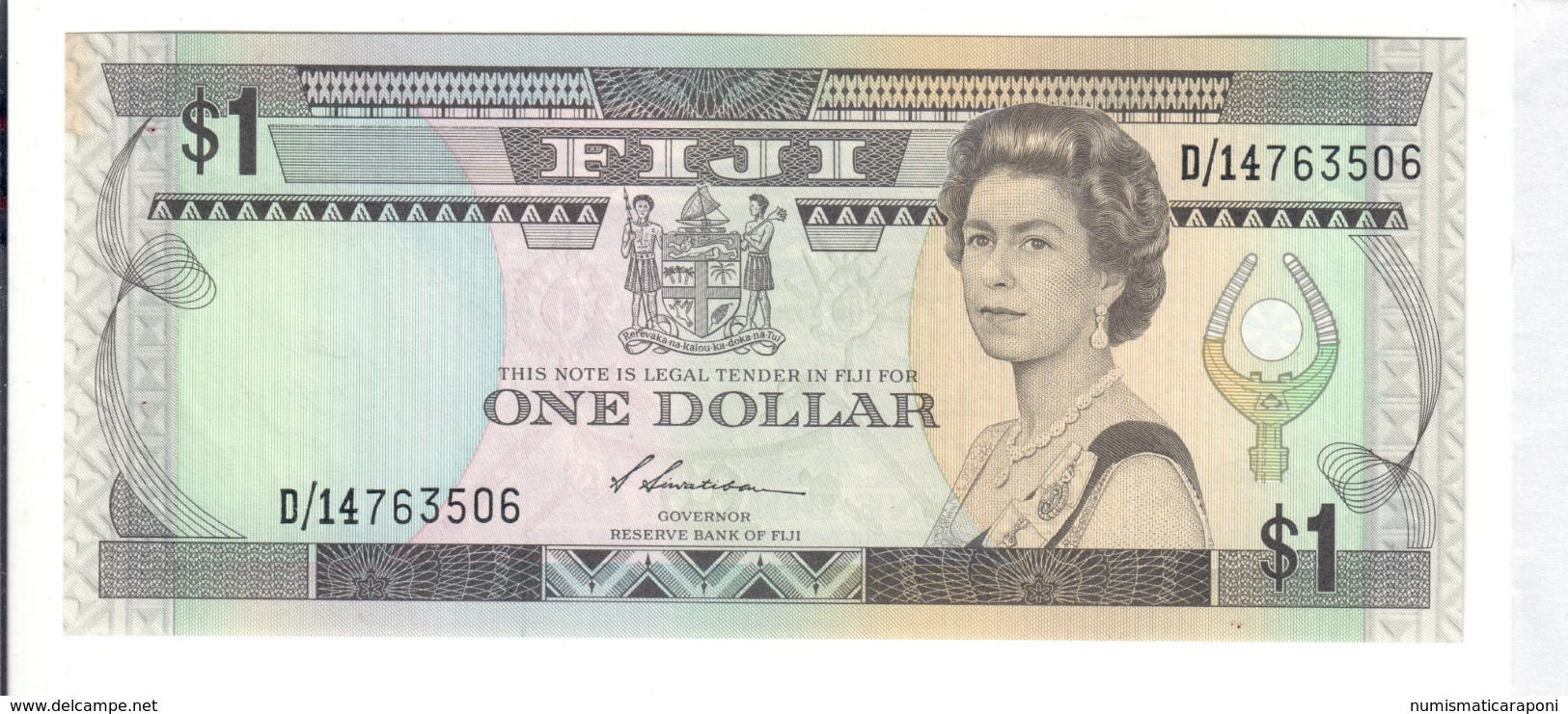 Figi Fiji 1 $ 1980 About Unc Q.fds Lotto 2804 - Fiji