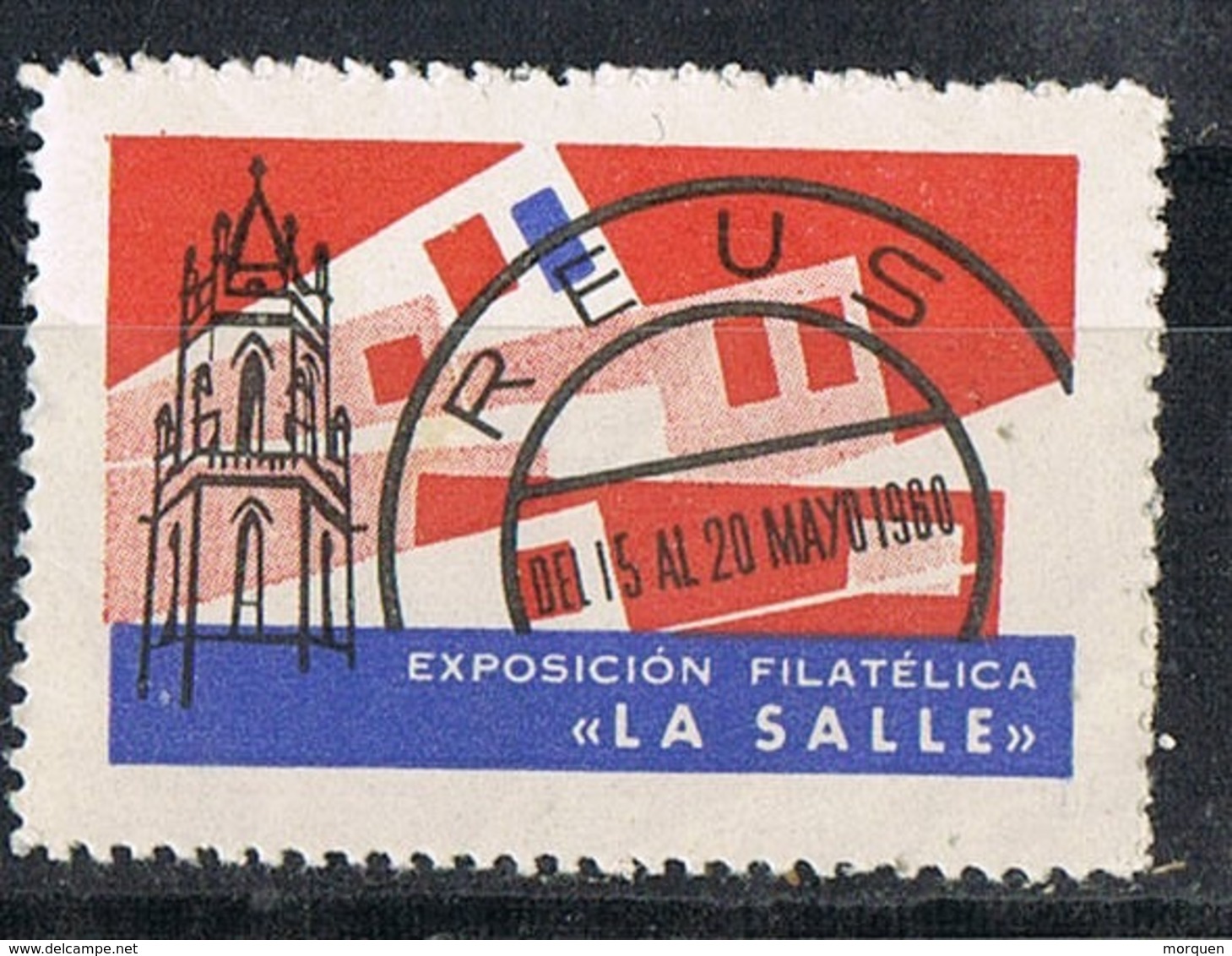 Viñeta REUS (Tarragona)  1980. LA SALLE, Color Rojo Y Azul, Label, Cinderella ** - Variedades & Curiosidades