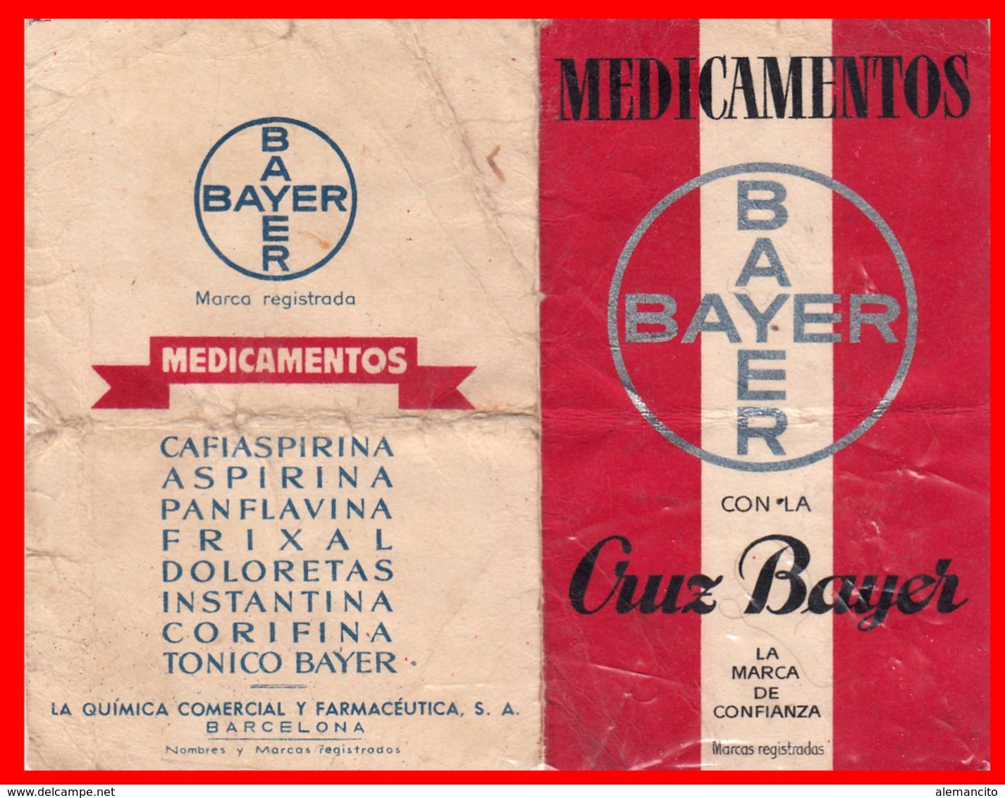 ESPAÑA  PUBLICIDAD DE MEDICAMENTOS BAYER - Publicidad