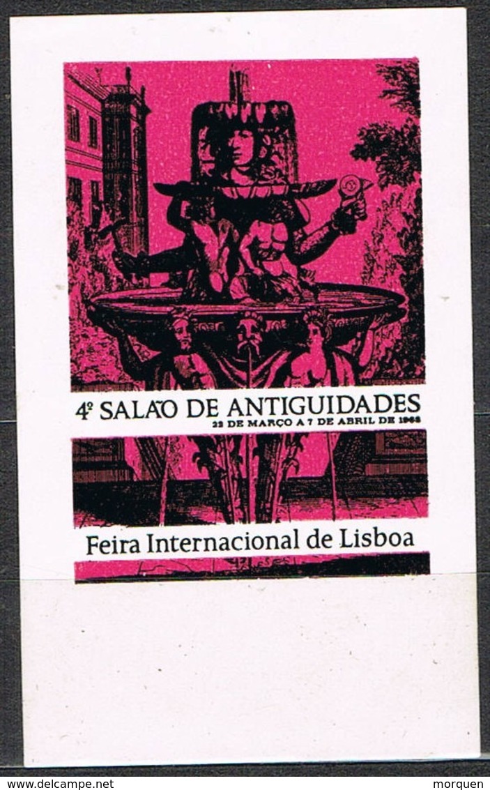 Viñeta SALON Antuiguedades LISBOA (Portugal) 1968, Vignette, Label. Feria De Lisboa ** - Autres & Non Classés