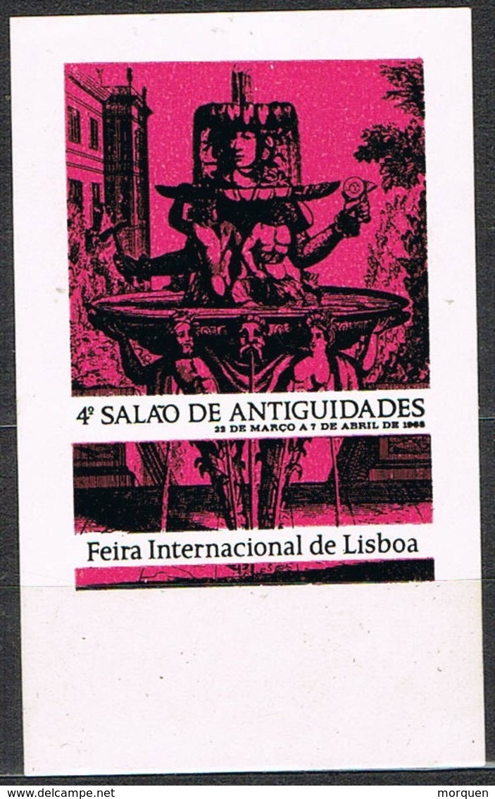 Viñeta SALON Antuiguedades LISBOA (Portugal) 1968, Vignette, Label. Feria De Lisboa ** - Otros & Sin Clasificación