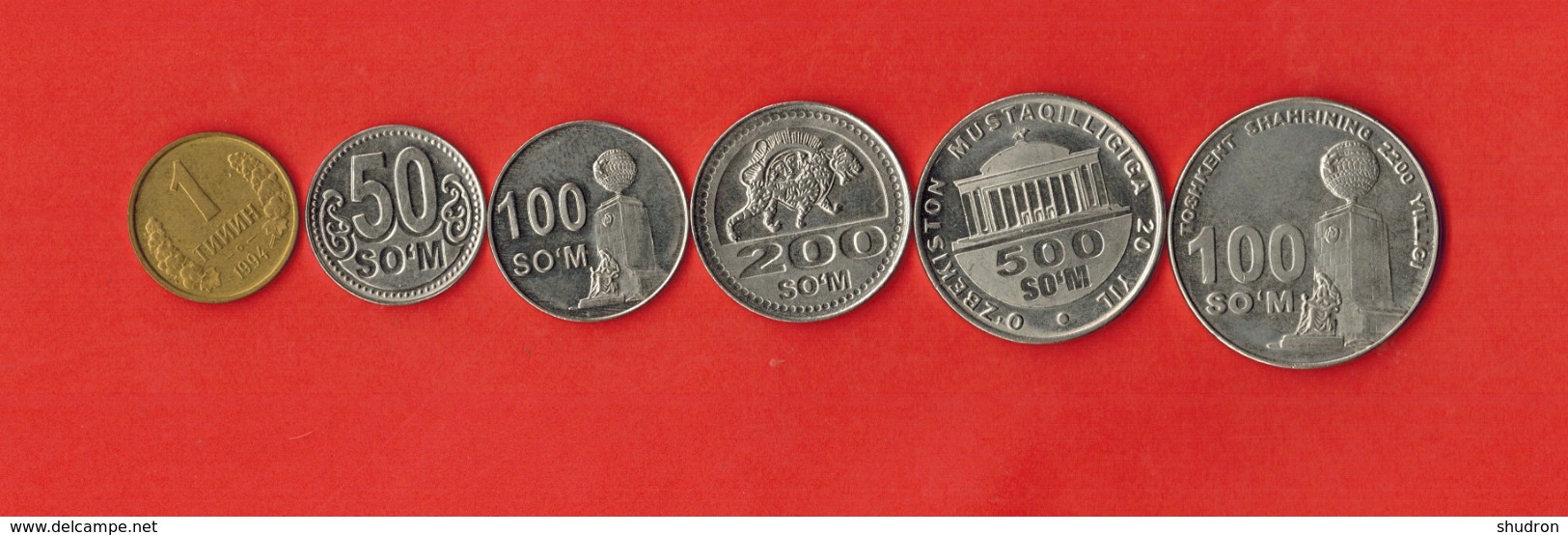 Uzbekistan. Set Of 6 Coins 1994-2018 - Uzbekistan