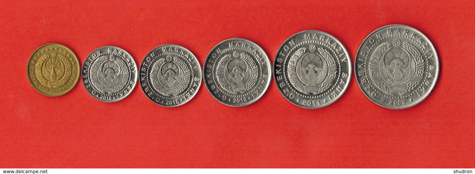 Uzbekistan. Set Of 6 Coins 1994-2018 - Uzbekistan