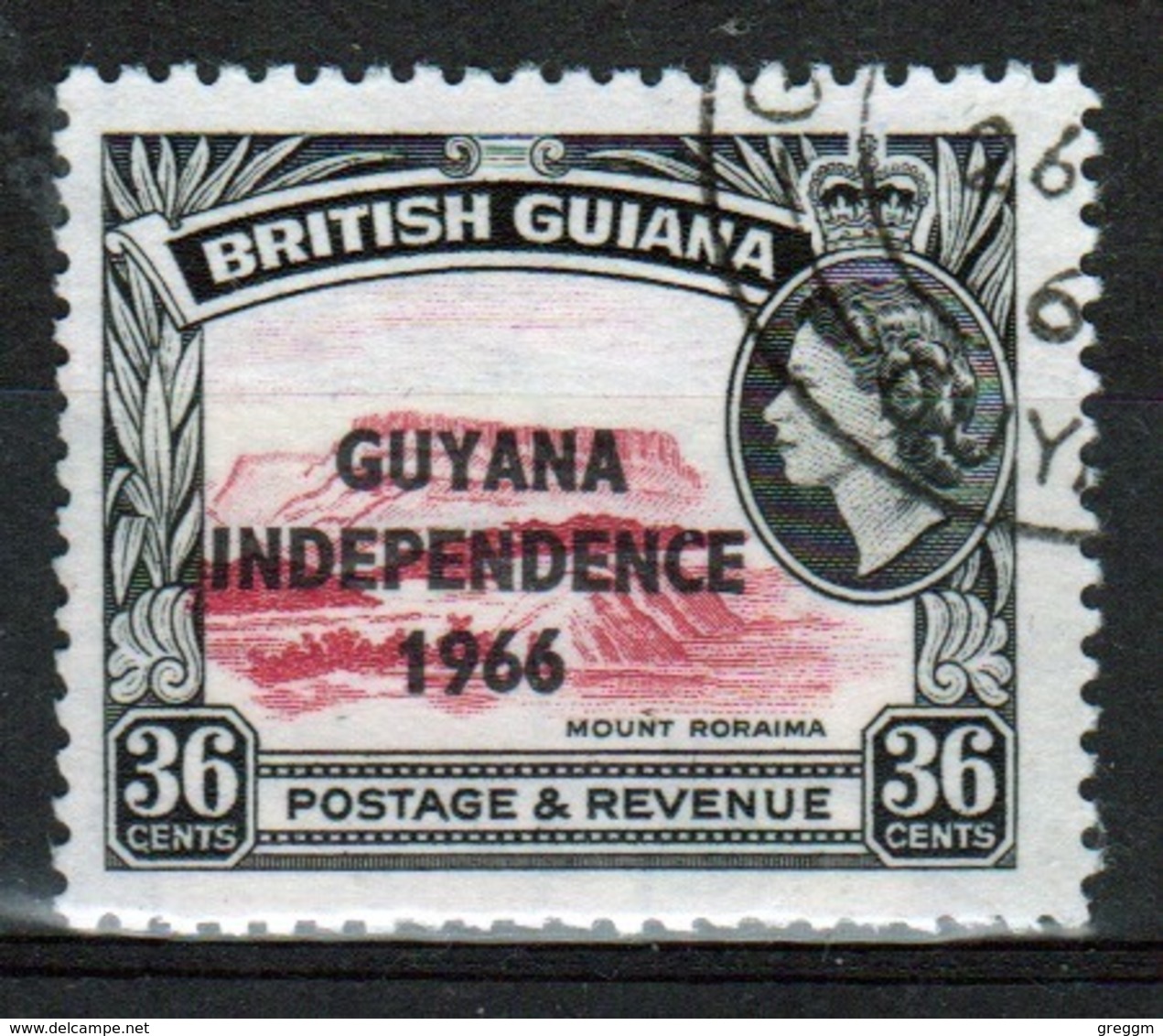 Guyana 1966 Single 36c Stamp From The British Guiana Definitive Series Overprinted For Guyana. - Guyana (1966-...)