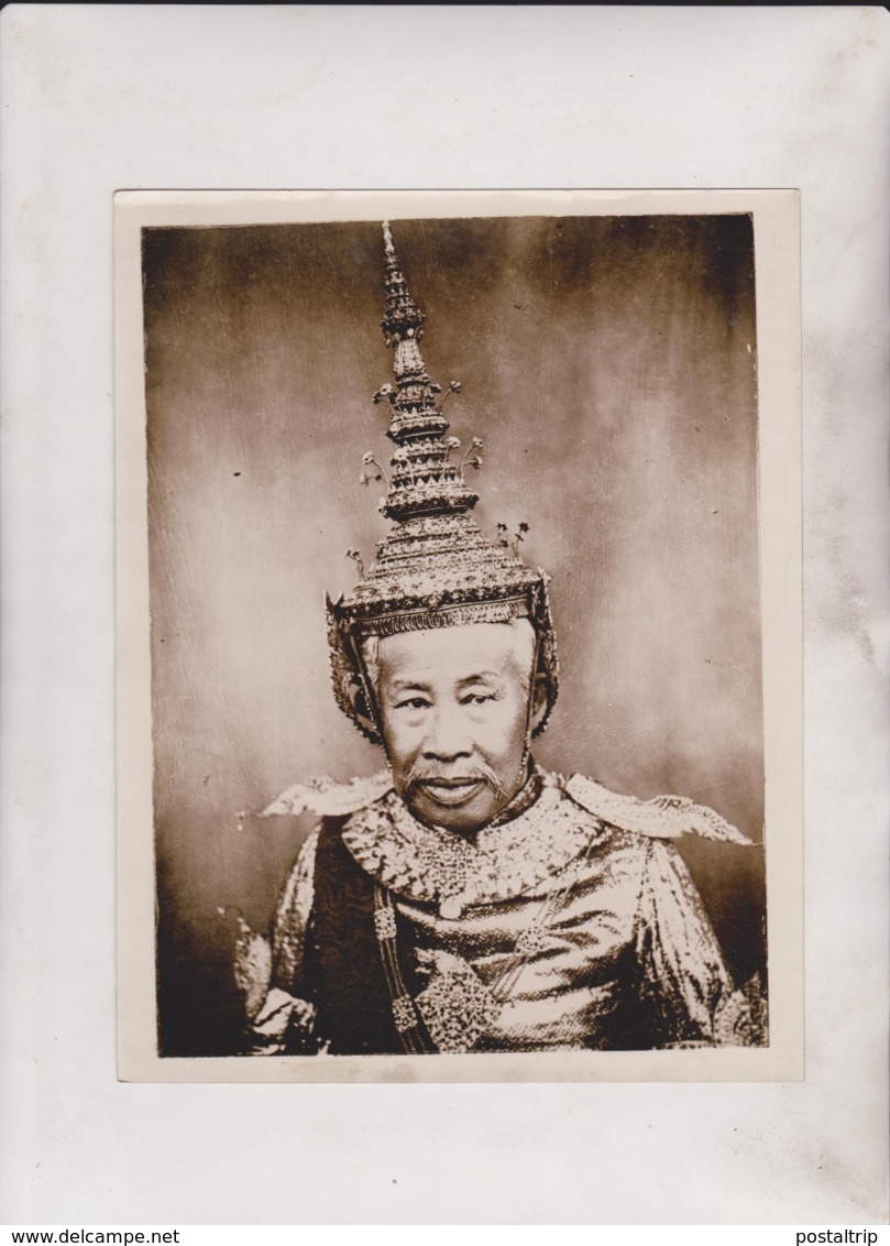 KING SISOWATH CAMBODIA IS DEAD BORN BANGKOK MAREDOM FRENCH INDO CHINE CHINA SIAM  21*16CM Fonds Victor FORBIN 1864-1947 - Personalidades Famosas