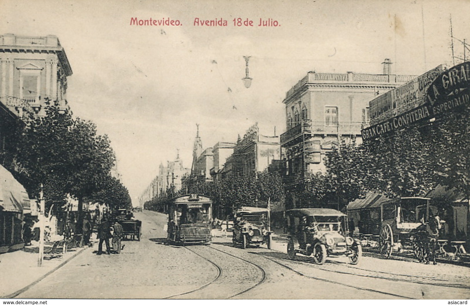 Montevideo Avenida 18 De Julio  Tram - Uruguay