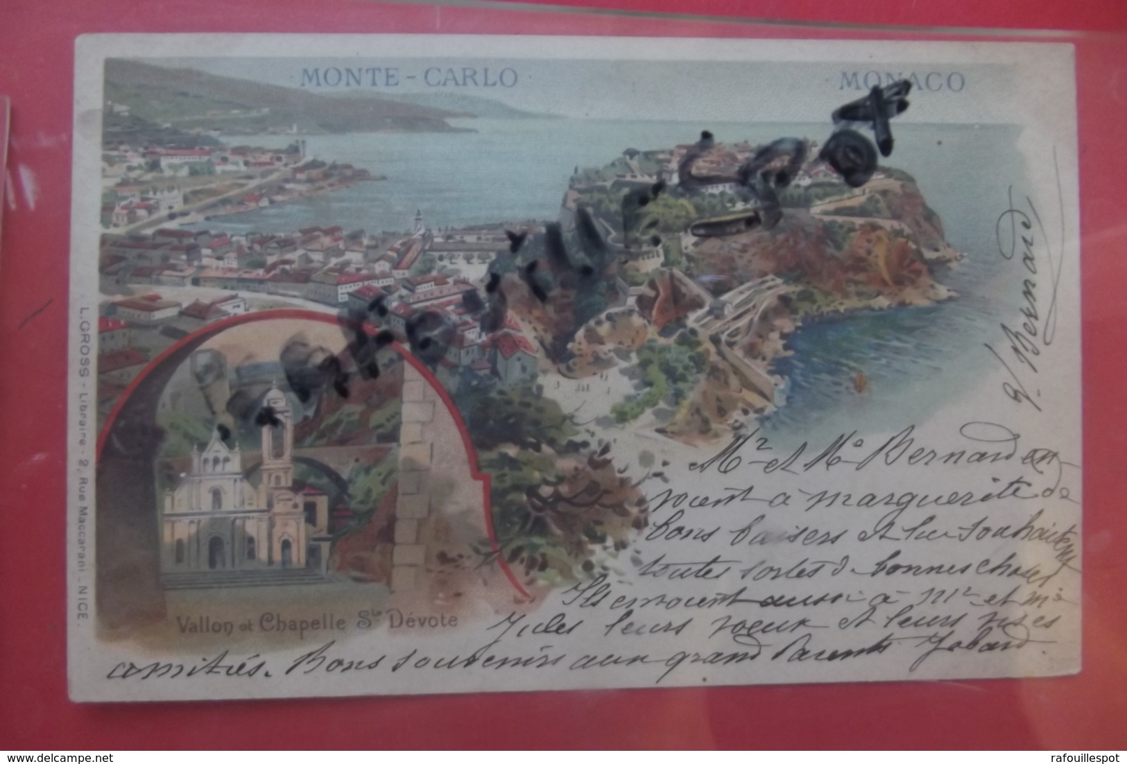 Cp Monaco Vue Vallon Et Chapelle  + Port Signe Wielandt Couleur  Lot 3 Cartes - Multi-vues, Vues Panoramiques