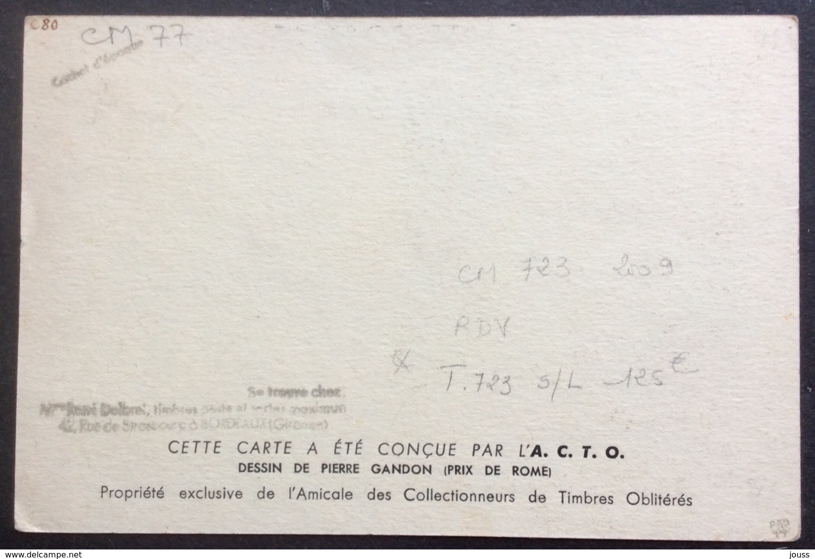 CM77 Carte Maximum 723 Marianne Gandon 10F 23/2/1946 Première Exposition Timbre Oblitérée - 1940-1949
